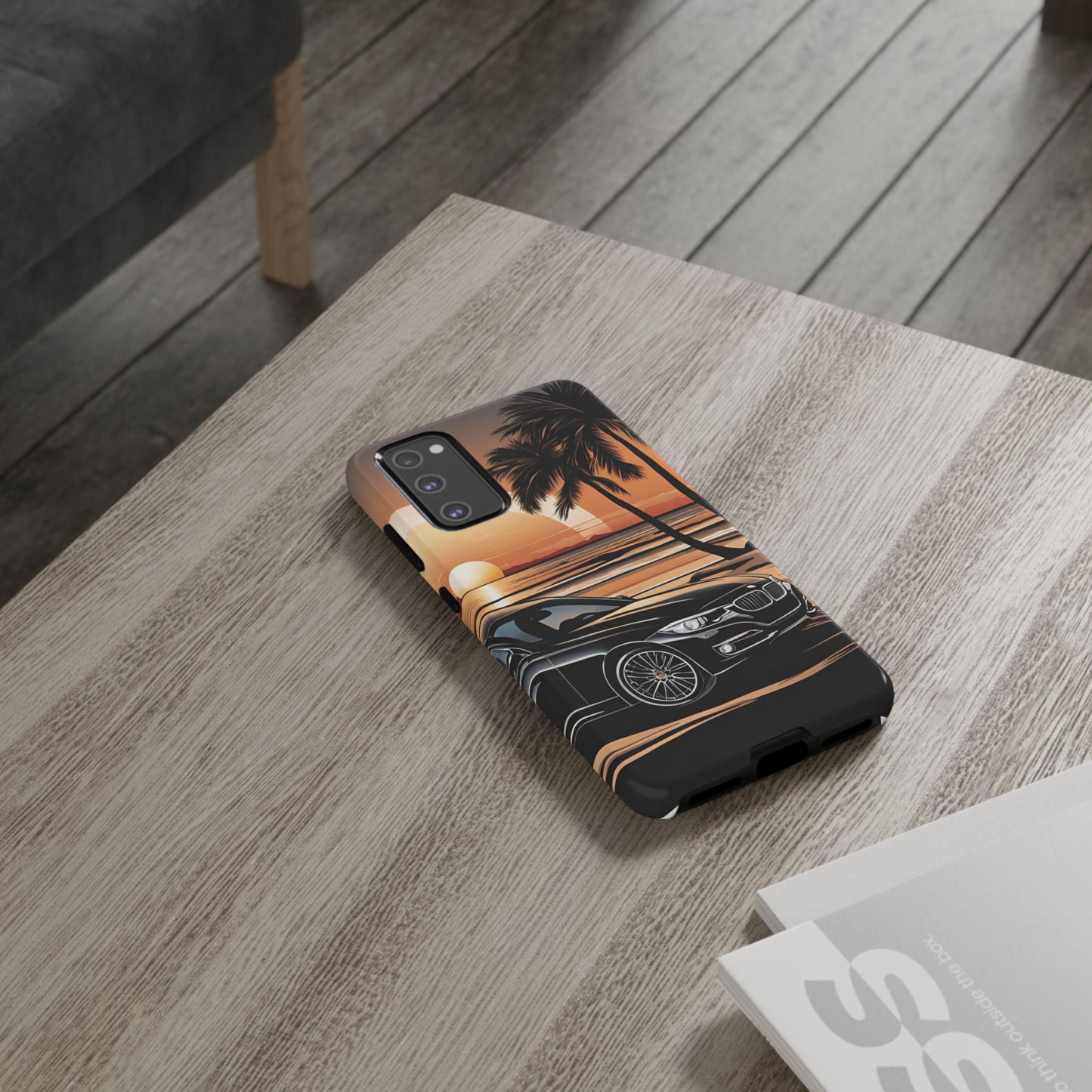 BMW Sunset On The Beach-Dual Layer Ultra Tough Phone Case Samsung Galaxy S20 FE Glossy Printify by The Night Shift Automotive Apparel