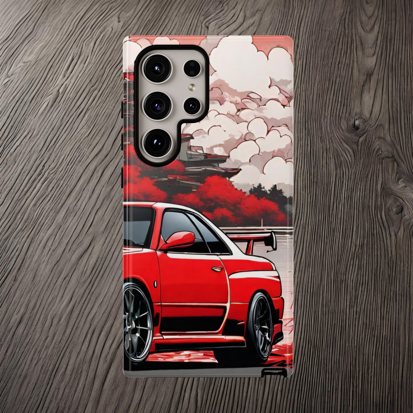 Nissan Skyline R34-Dual Layer Ultra Tough Phone Case Samsung Galaxy S24 Ultra Glossy Printify by The Night Shift Automotive Apparel