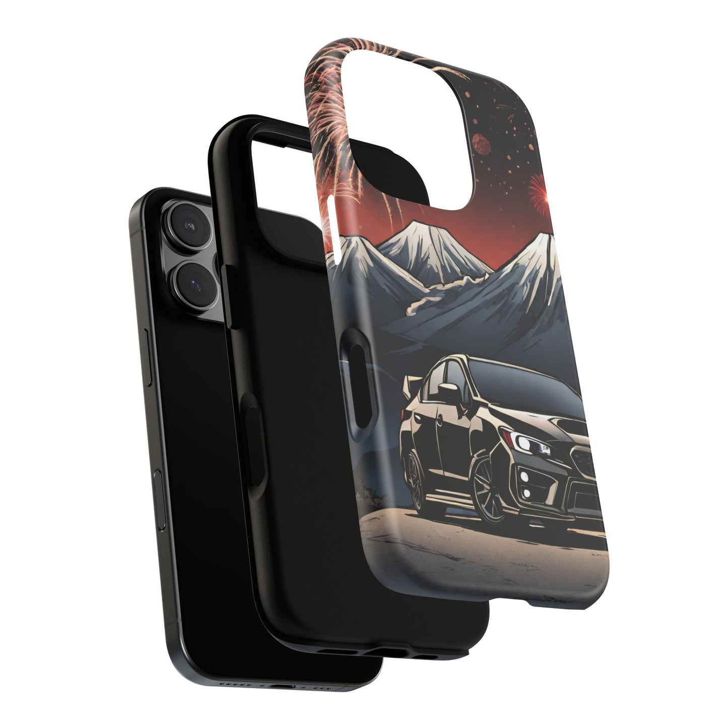 Subaru WRX/STI Fireworks-Dual Layer Ultra Tough Phone Case Printify by The Night Shift Automotive Apparel