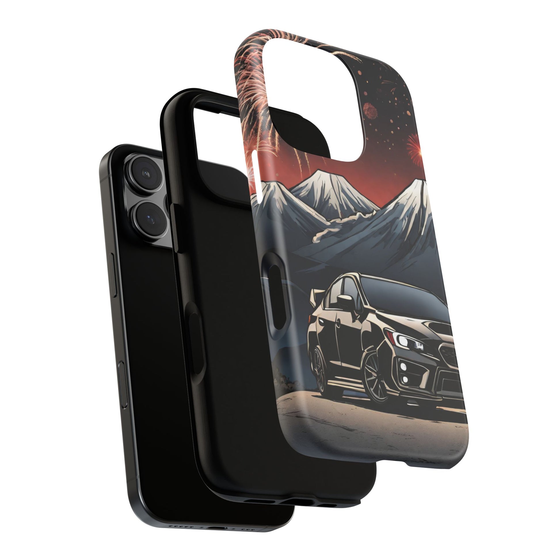Subaru WRX/STI Fireworks-Dual Layer Ultra Tough Phone Case Printify by The Night Shift Automotive Apparel