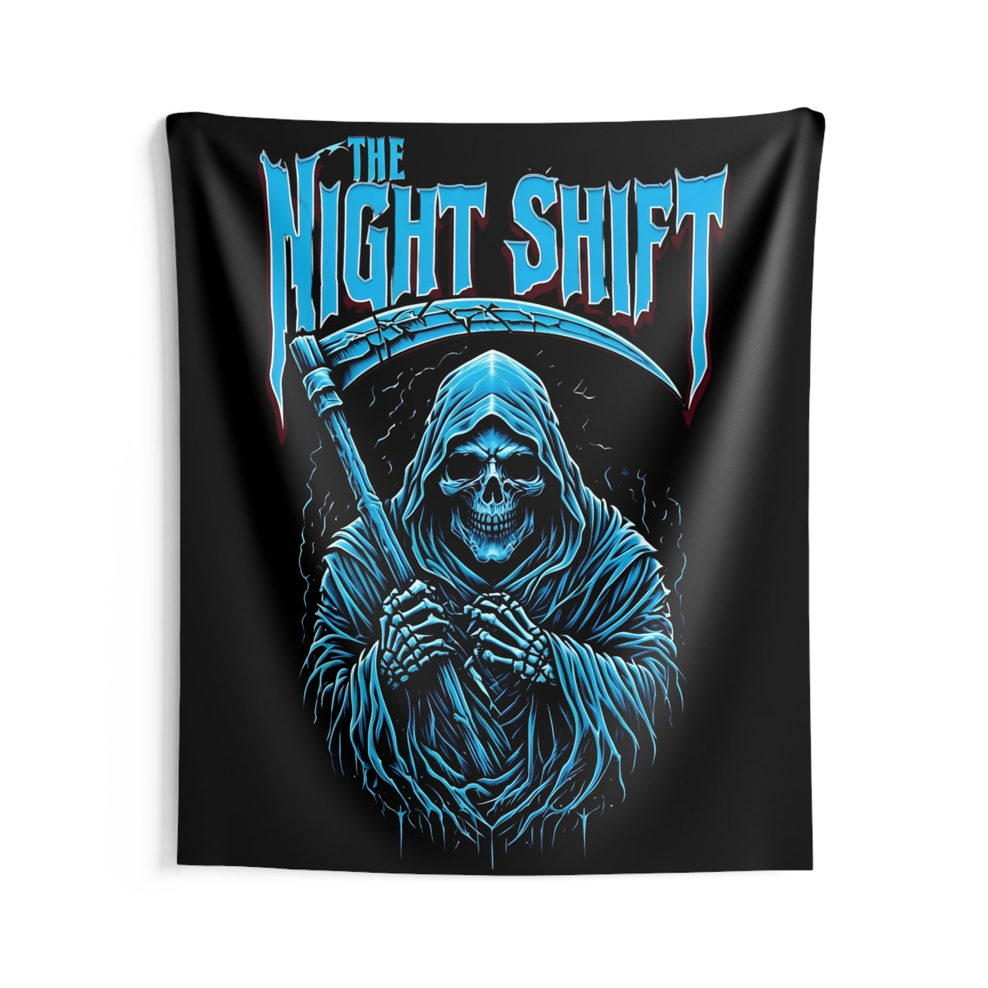 The Night Shift Reaper Indoor Wall Tapestries - Shop Banner 68" × 80" Printify by The Night Shift Automotive Apparel