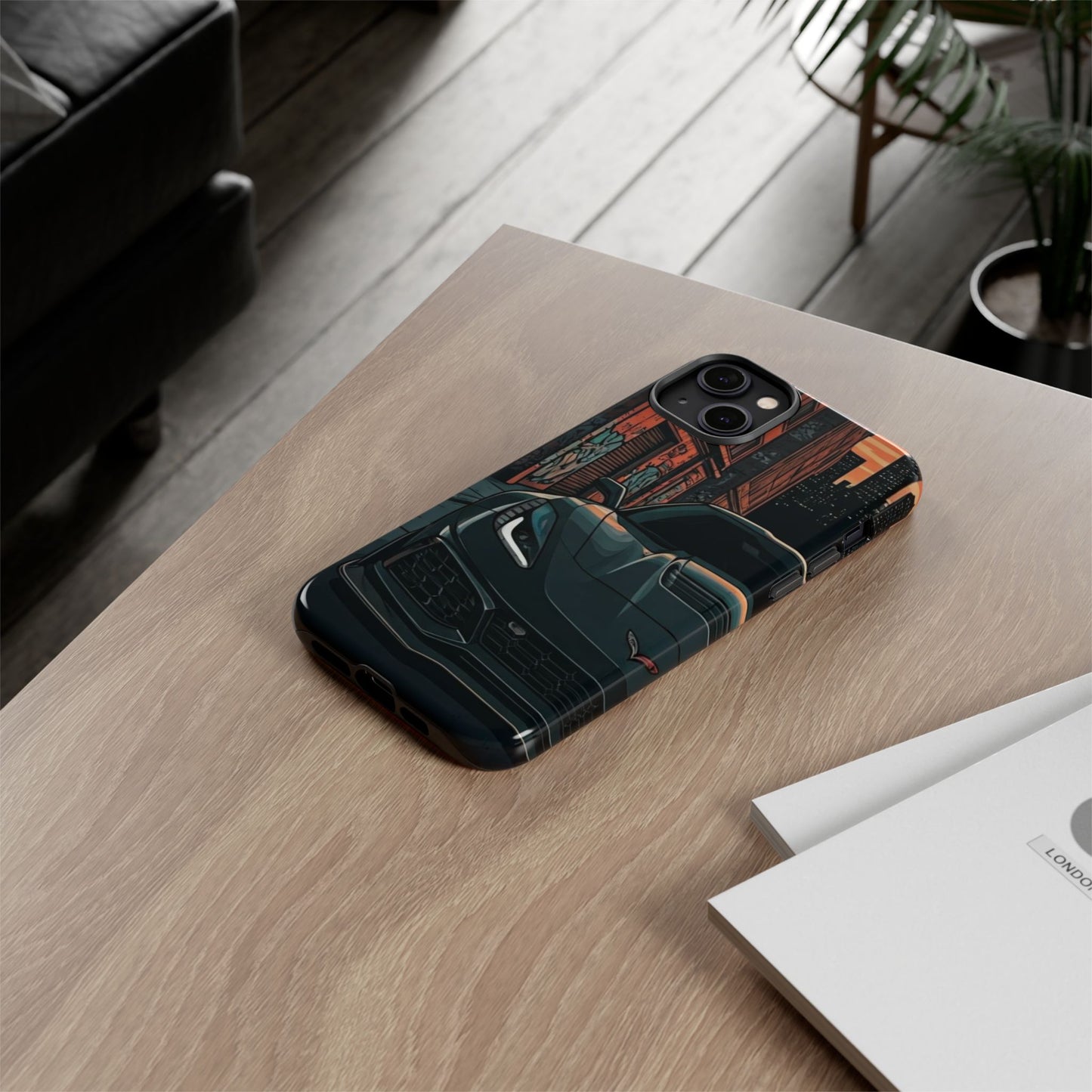 Chevy Corvette C7 Street Life-Dual Layer Ultra Tough Phone Case iPhone 14 Plus Glossy Printify by The Night Shift Automotive Apparel