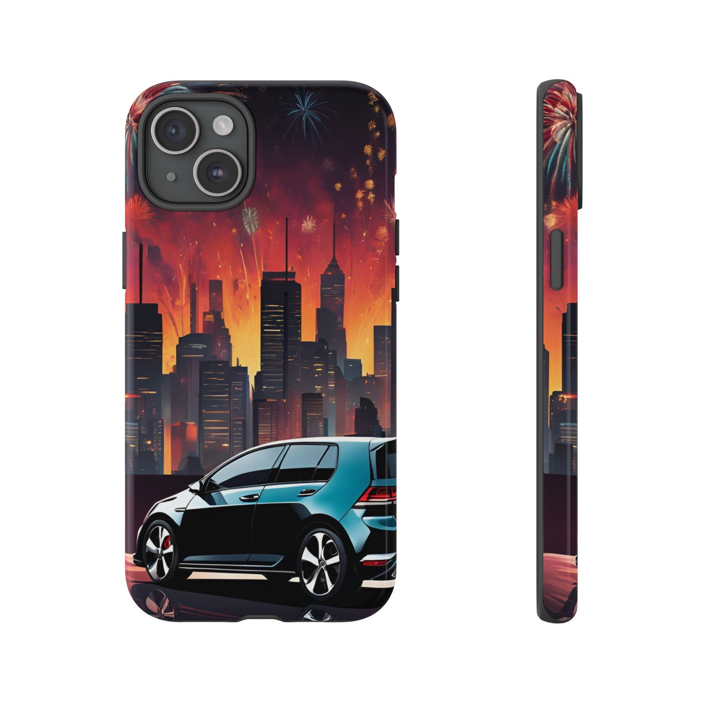 Volkswagon Golf GTI Fireworks-Dual Layer Ultra Tough Phone Case Printify by The Night Shift Automotive Apparel