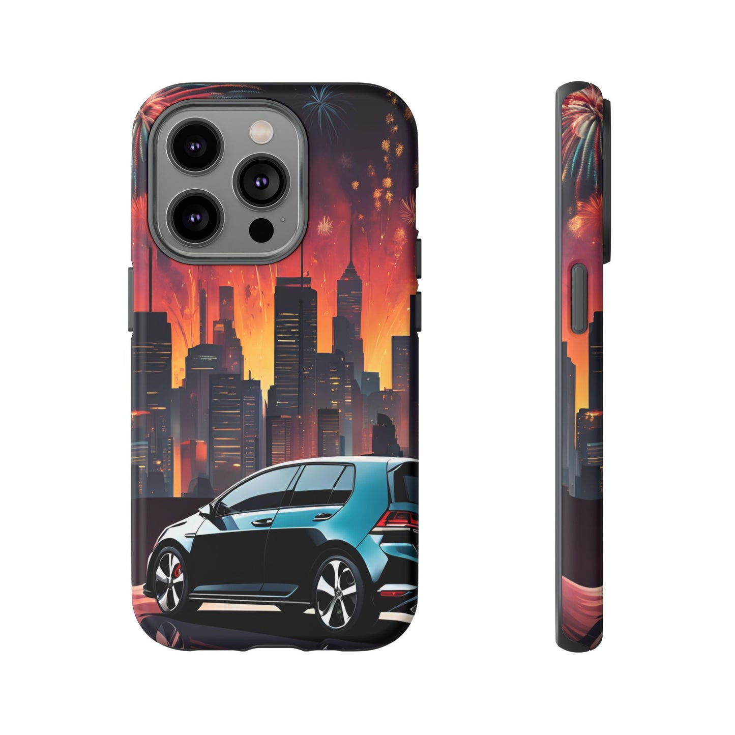 Volkswagon Golf GTI Fireworks-Dual Layer Ultra Tough Phone Case Printify by The Night Shift Automotive Apparel