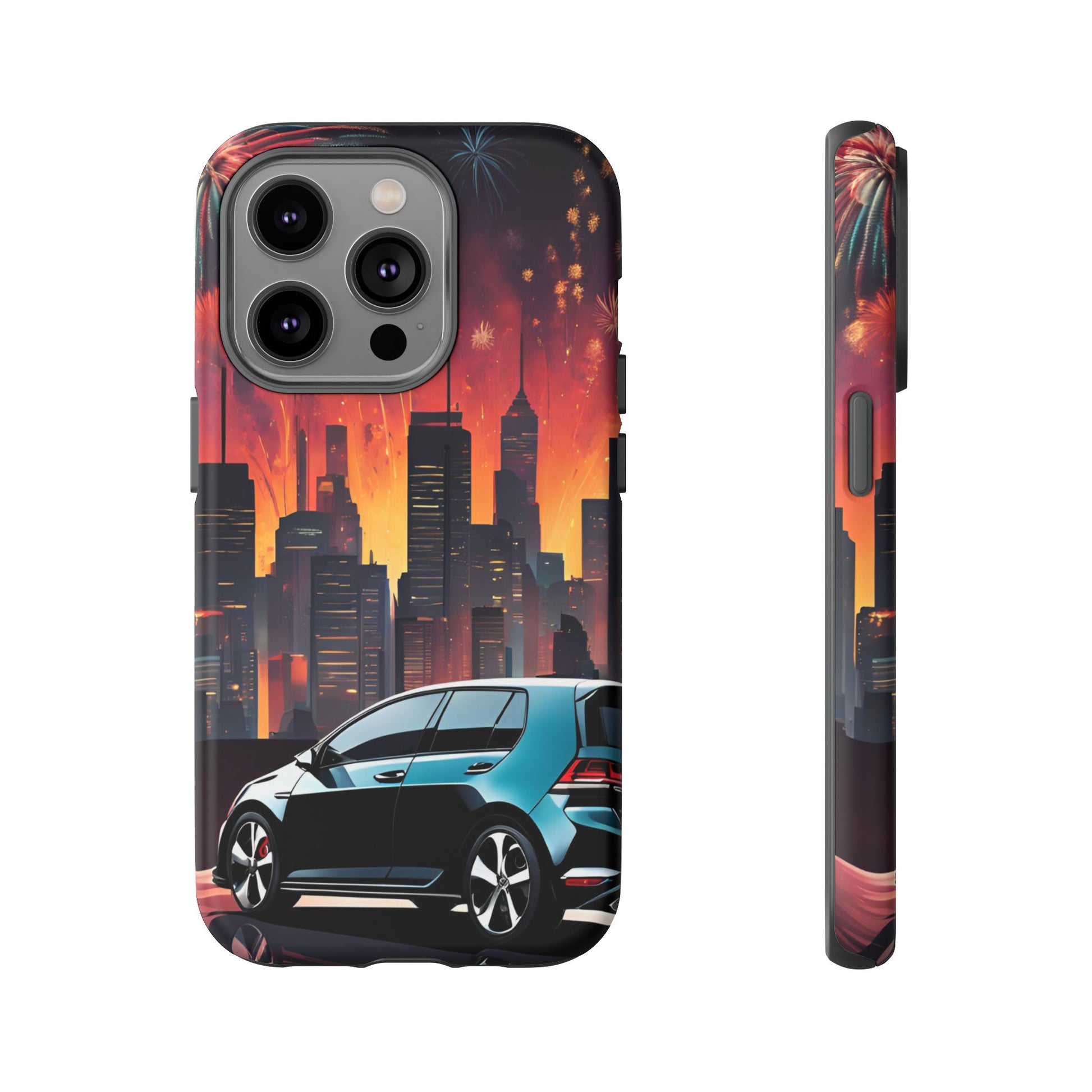 Volkswagon Golf GTI Fireworks-Dual Layer Ultra Tough Phone Case Printify by The Night Shift Automotive Apparel