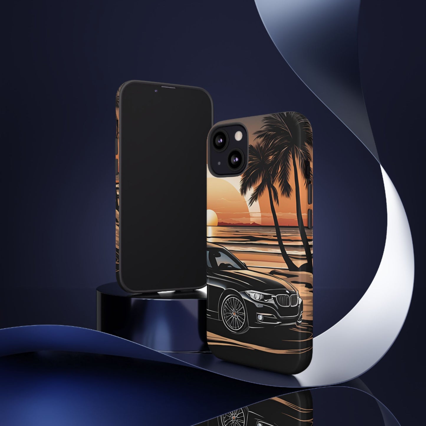 BMW Sunset On The Beach-Dual Layer Ultra Tough Phone Case iPhone 13 Glossy Printify by The Night Shift Automotive Apparel