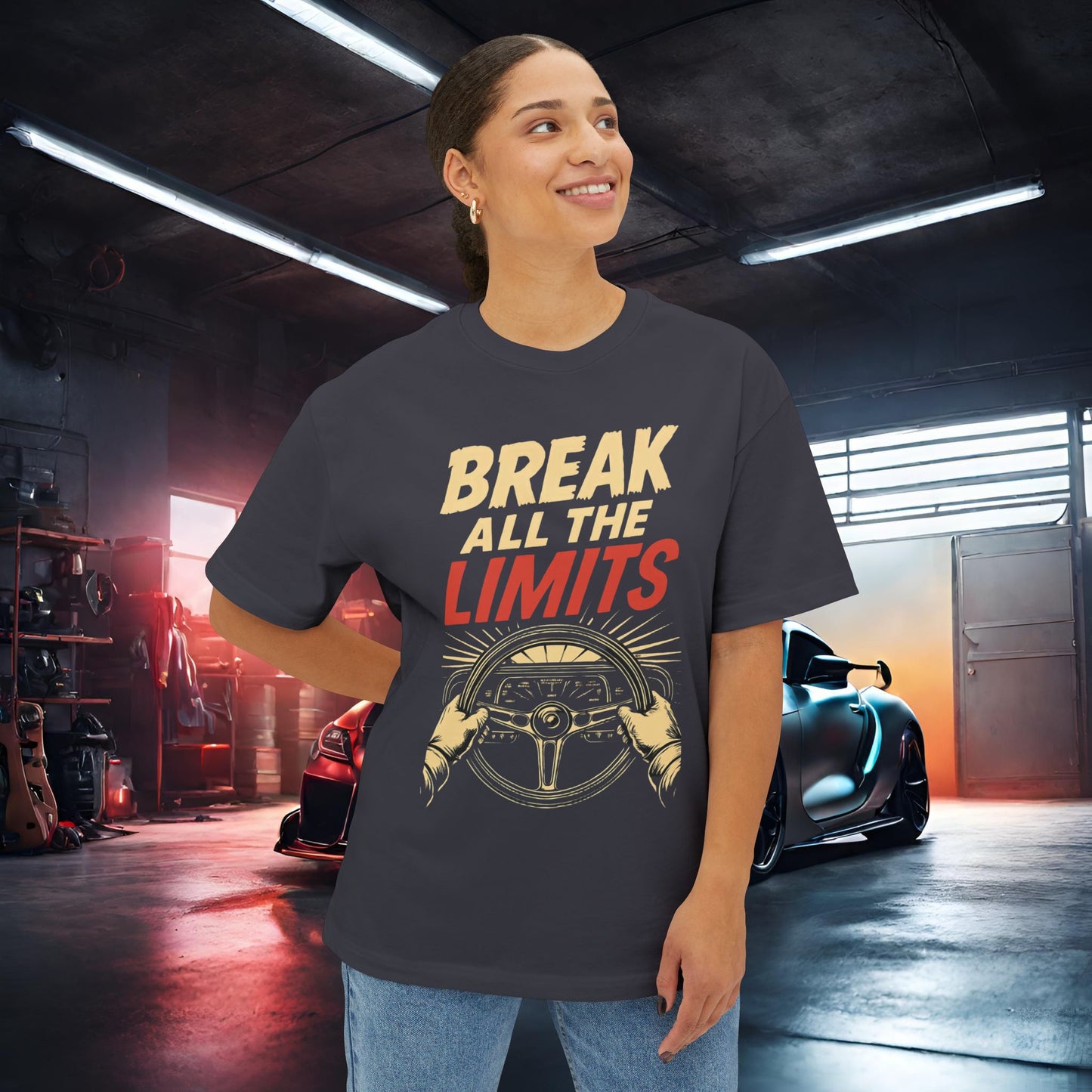 Break All The Limits-Premium, Ultra Soft Unisex Oversized Boxy Tee