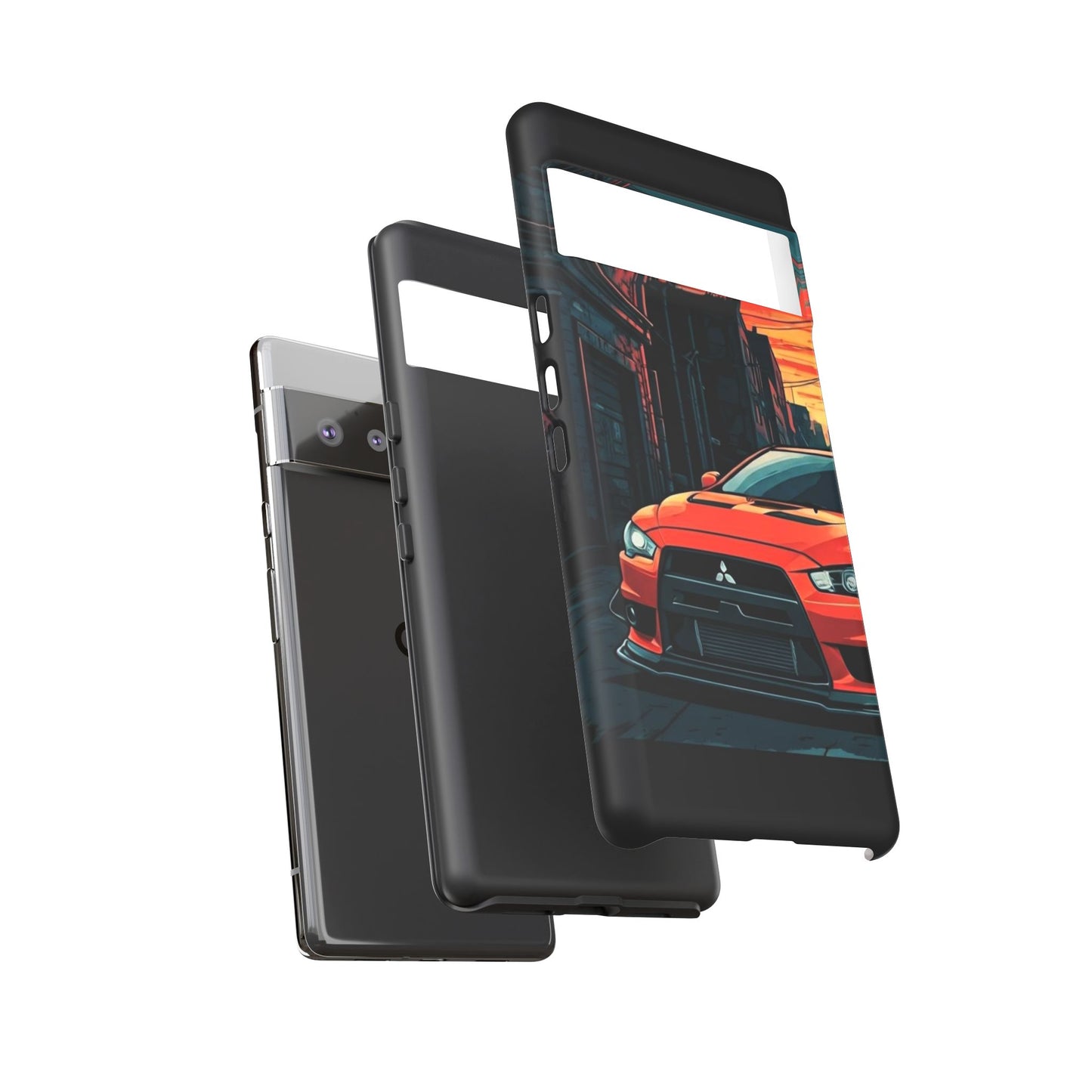 Mitsubishi Evo X Street Life-Dual Layer Ultra Tough Phone Case Printify by The Night Shift Automotive Apparel