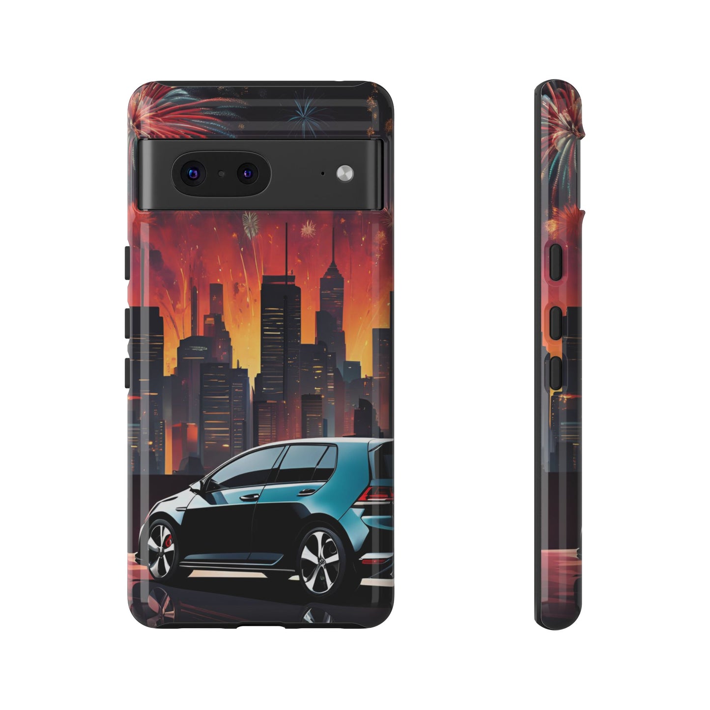 Volkswagon Golf GTI Fireworks-Dual Layer Ultra Tough Phone Case Printify by The Night Shift Automotive Apparel