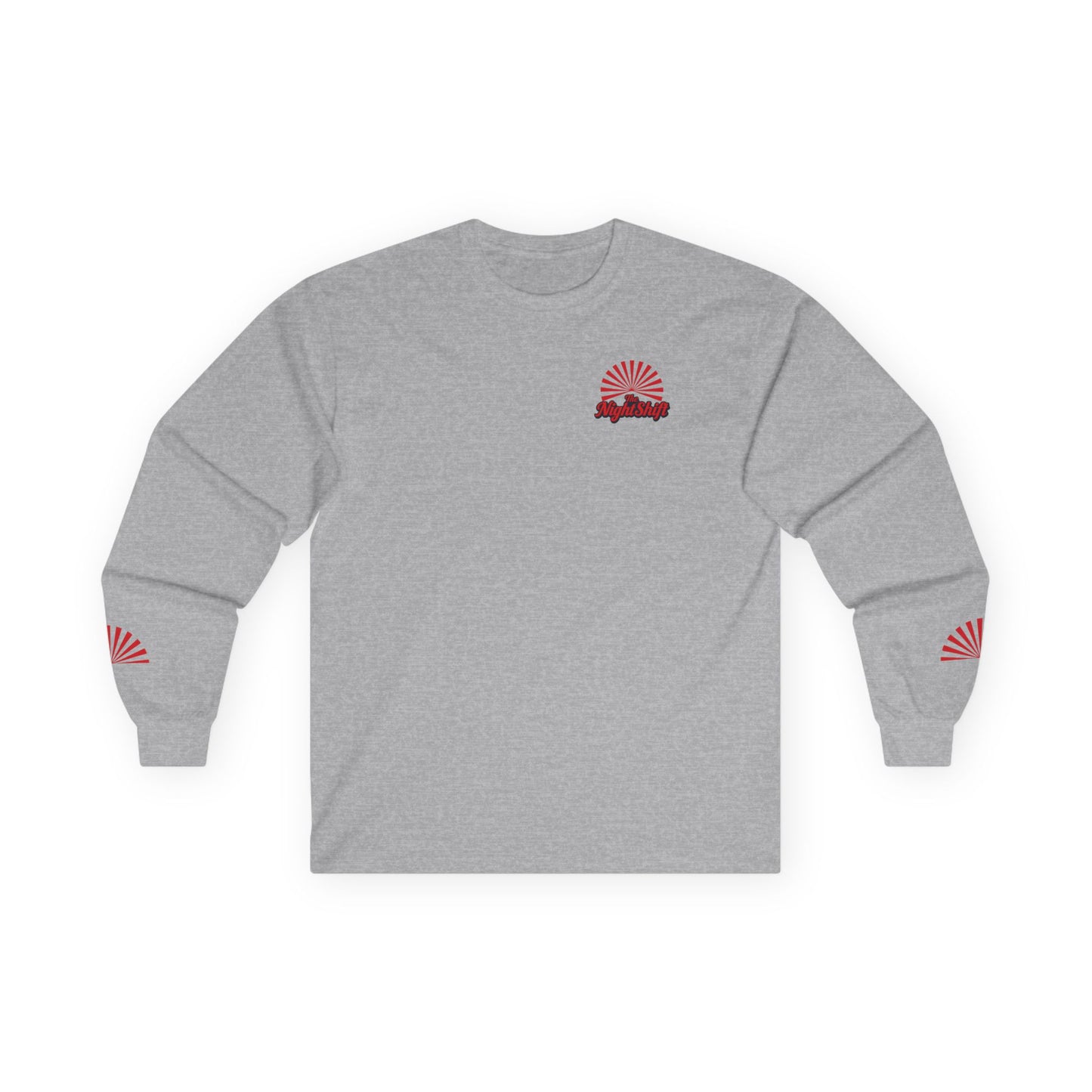 Good Vibes Red Panda-Premium, Ultra Soft Unisex Long Sleeve Tee Sport Grey Printify by The Night Shift Automotive Apparel