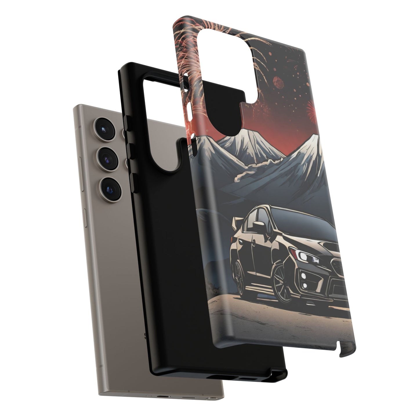Subaru WRX/STI Fireworks-Dual Layer Ultra Tough Phone Case Printify by The Night Shift Automotive Apparel