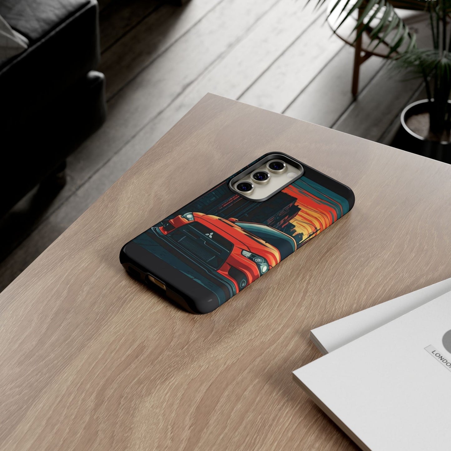 Mitsubishi Evo X Street Life-Dual Layer Ultra Tough Phone Case Samsung Galaxy S23 Glossy Printify by The Night Shift Automotive Apparel