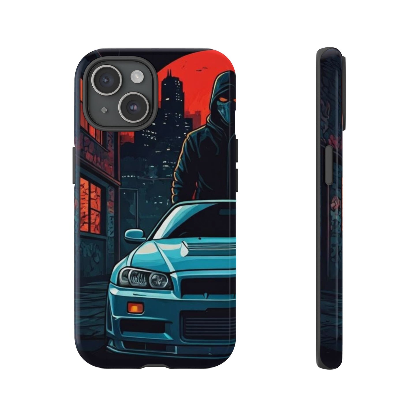 Nissan Skyline R34 Street Life-Dual Layer Ultra Tough Phone Case Printify by The Night Shift Automotive Apparel