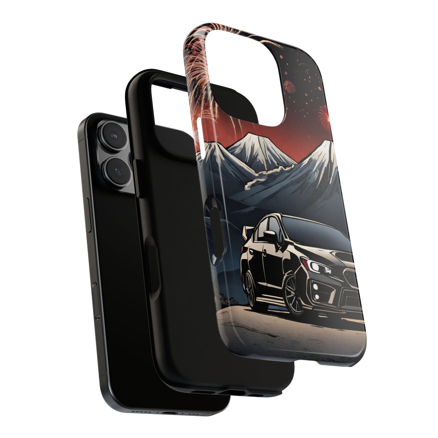 Subaru WRX/STI Fireworks-Dual Layer Ultra Tough Phone Case Printify by The Night Shift Automotive Apparel