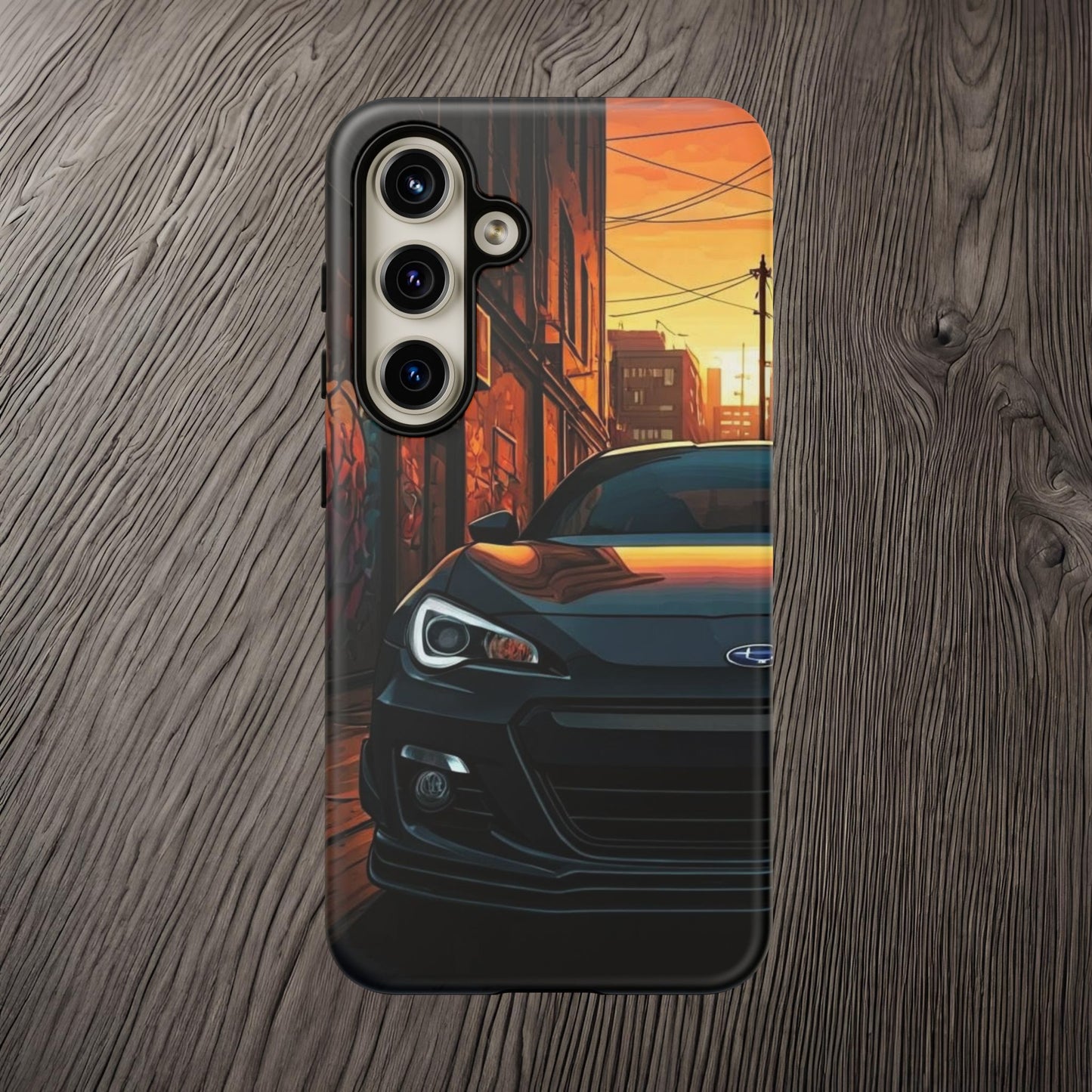 Subaru BRZ Street Life-Dual Layer Ultra Tough Phone Case Samsung Galaxy S24 Matte Printify by The Night Shift Automotive Apparel