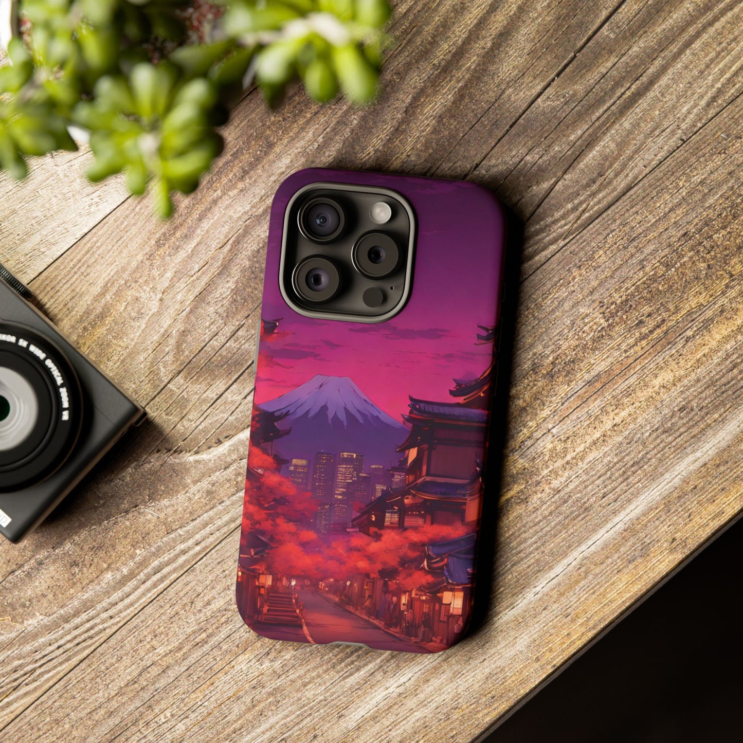 Traditional Japanese Village Countryside-Dual Layer Ultra Tough Phone Case iPhone 15 Pro Matte Printify by The Night Shift Automotive Apparel