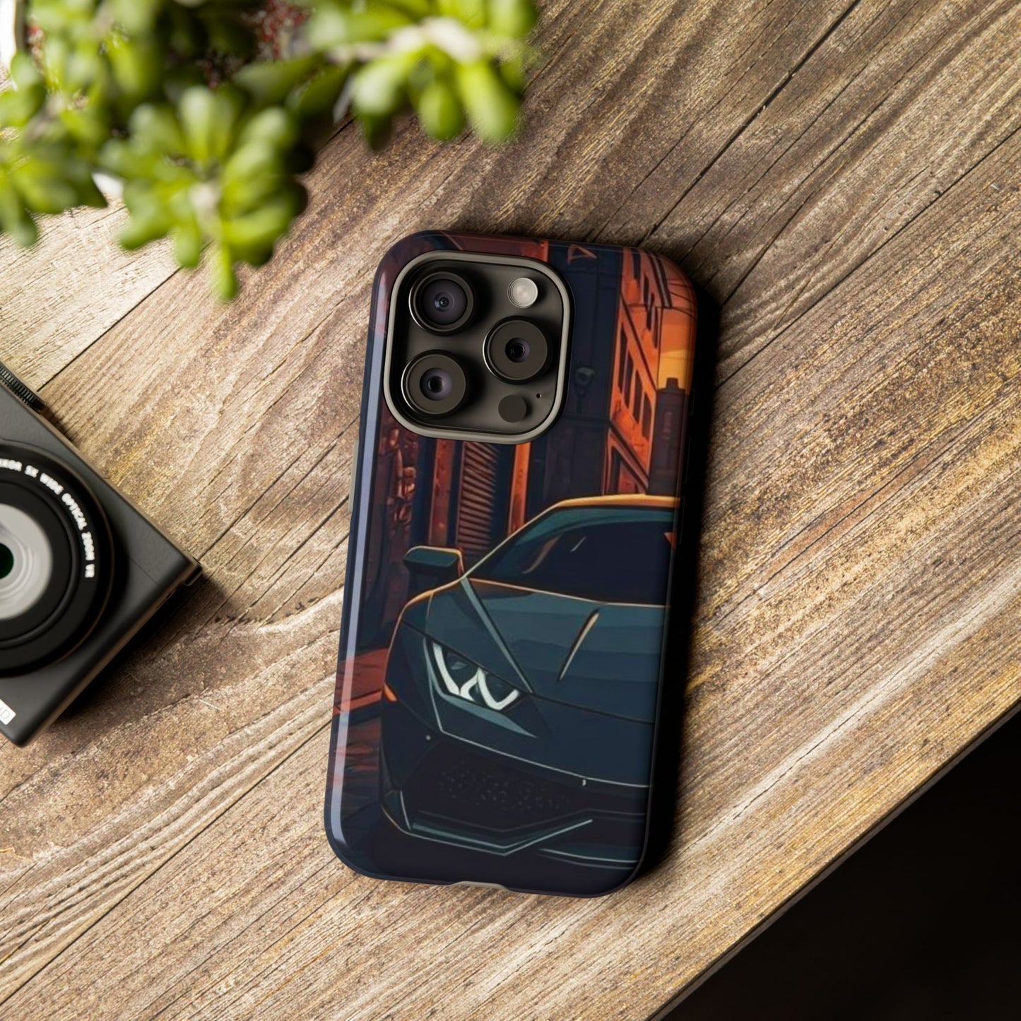 Lamborghini Huracan Street Life-Dual Layer Ultra Tough Phone Case iPhone 15 Pro Glossy Printify by The Night Shift Automotive Apparel