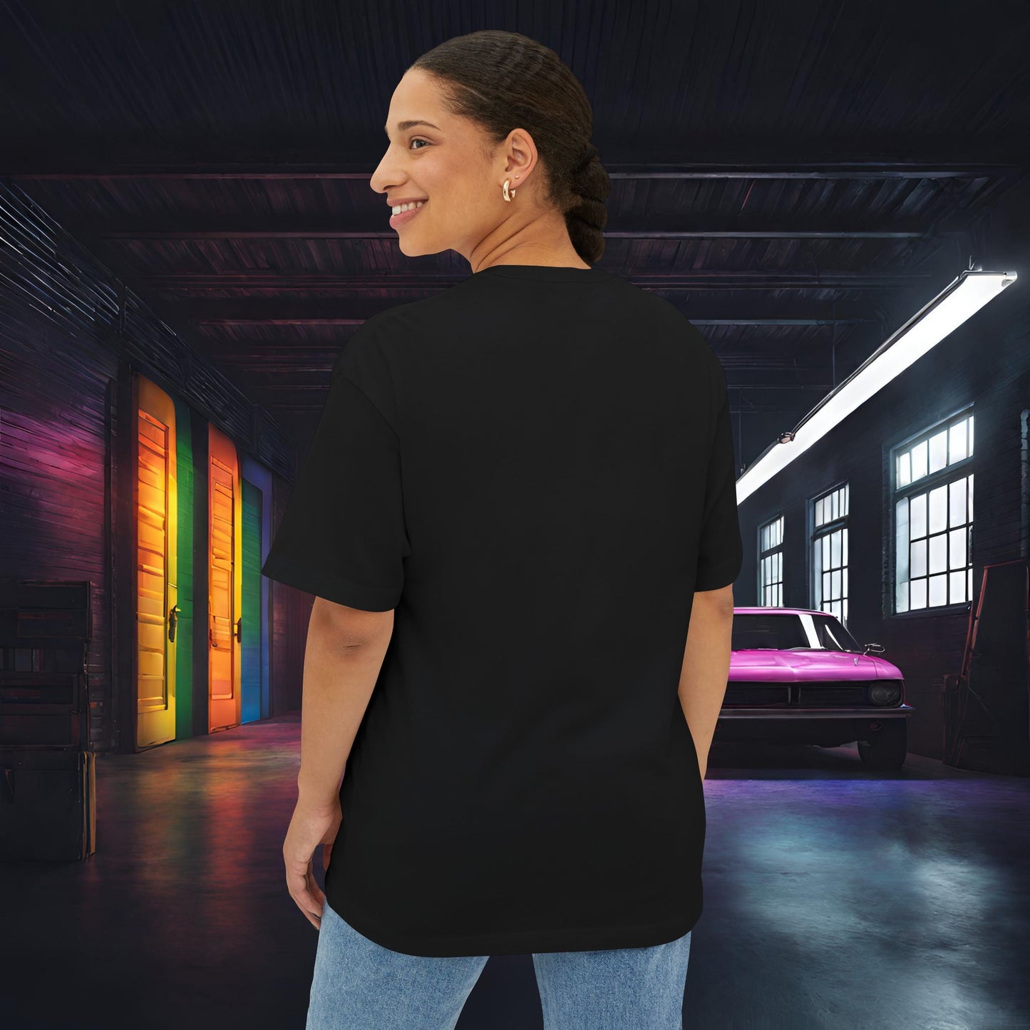 Sport Bike Graffiti Edition-Premium Ultra Soft Unisex Oversized Boxy Tee Printify by The Night Shift Automotive Apparel