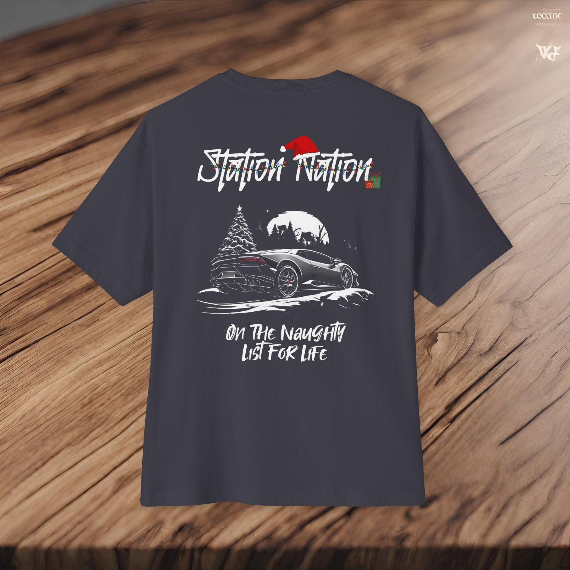 🎄 Christmas Limited Edition Station Nation-Premium, Ultra Soft Unisex Oversized Boxy Tee Printify by The Night Shift Automotive Apparel