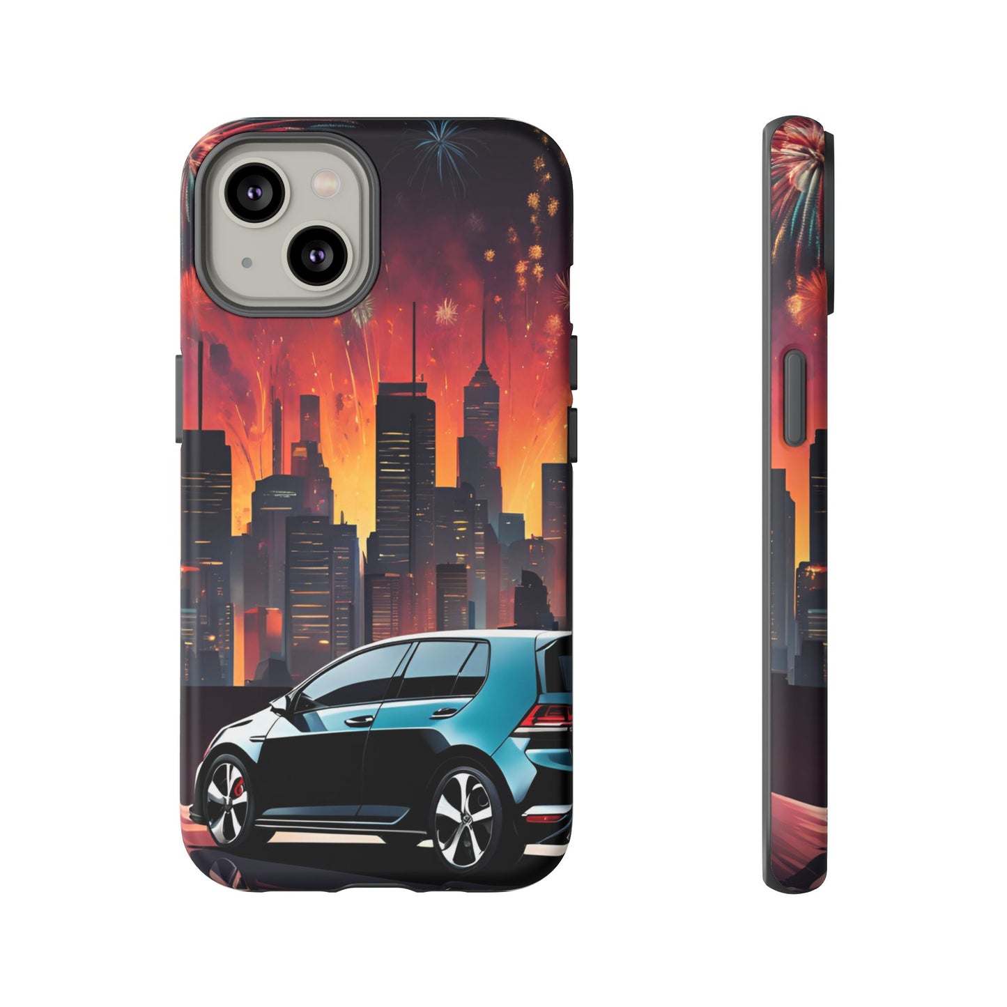 Volkswagon Golf GTI Fireworks-Dual Layer Ultra Tough Phone Case Printify by The Night Shift Automotive Apparel