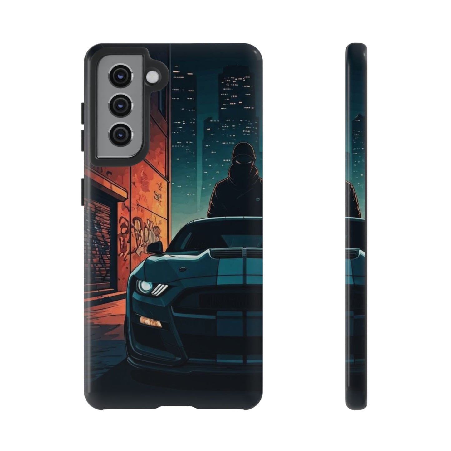 Ford Mustang Shelby GT350 Street Life-Dual Layer Ultra Tough Phone Case Samsung Galaxy S21 Glossy Printify by The Night Shift Automotive Apparel