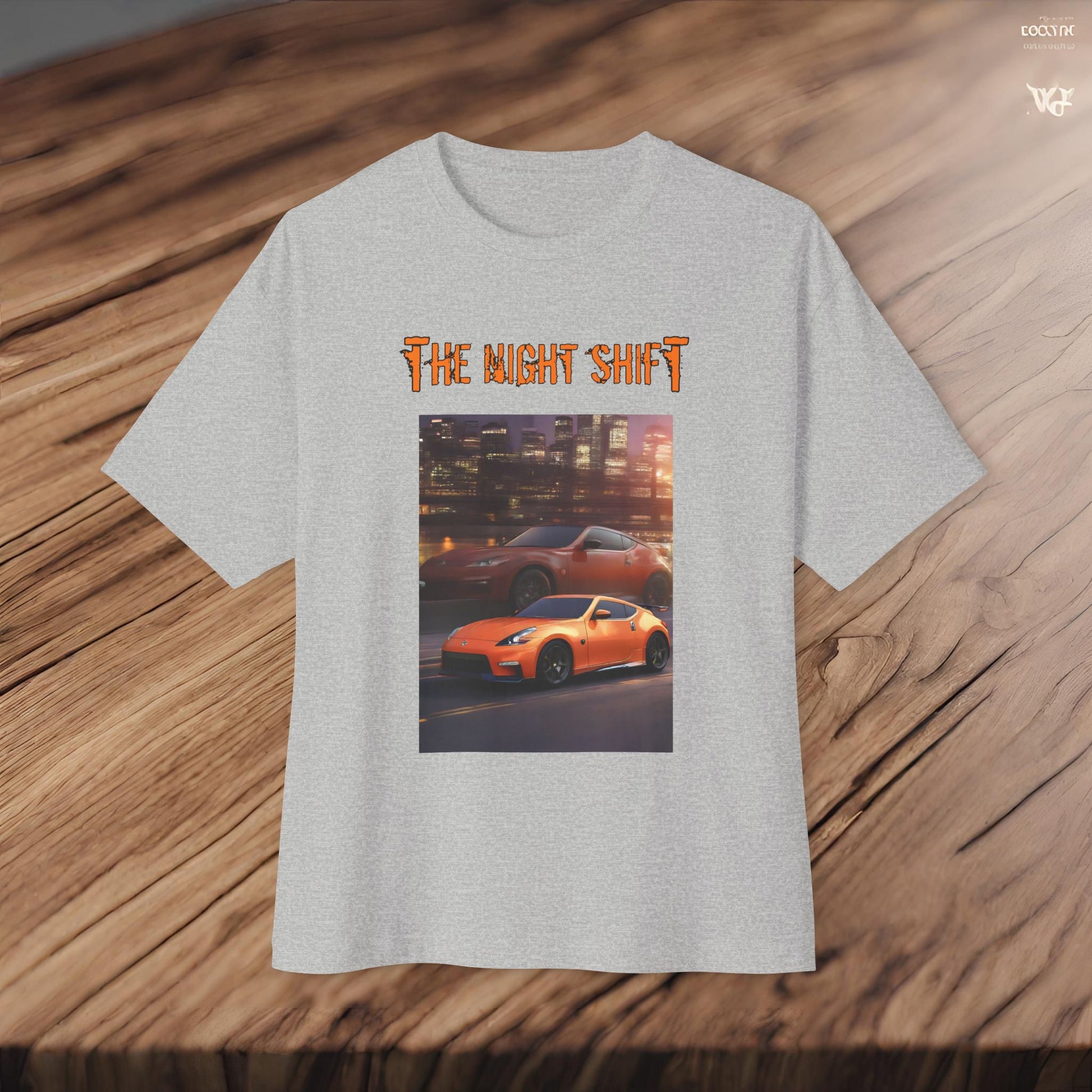 Nissan 370z Nismo Reflection-Premium, Ultra Soft Unisex Oversized Boxy Tee Printify by The Night Shift Automotive Apparel