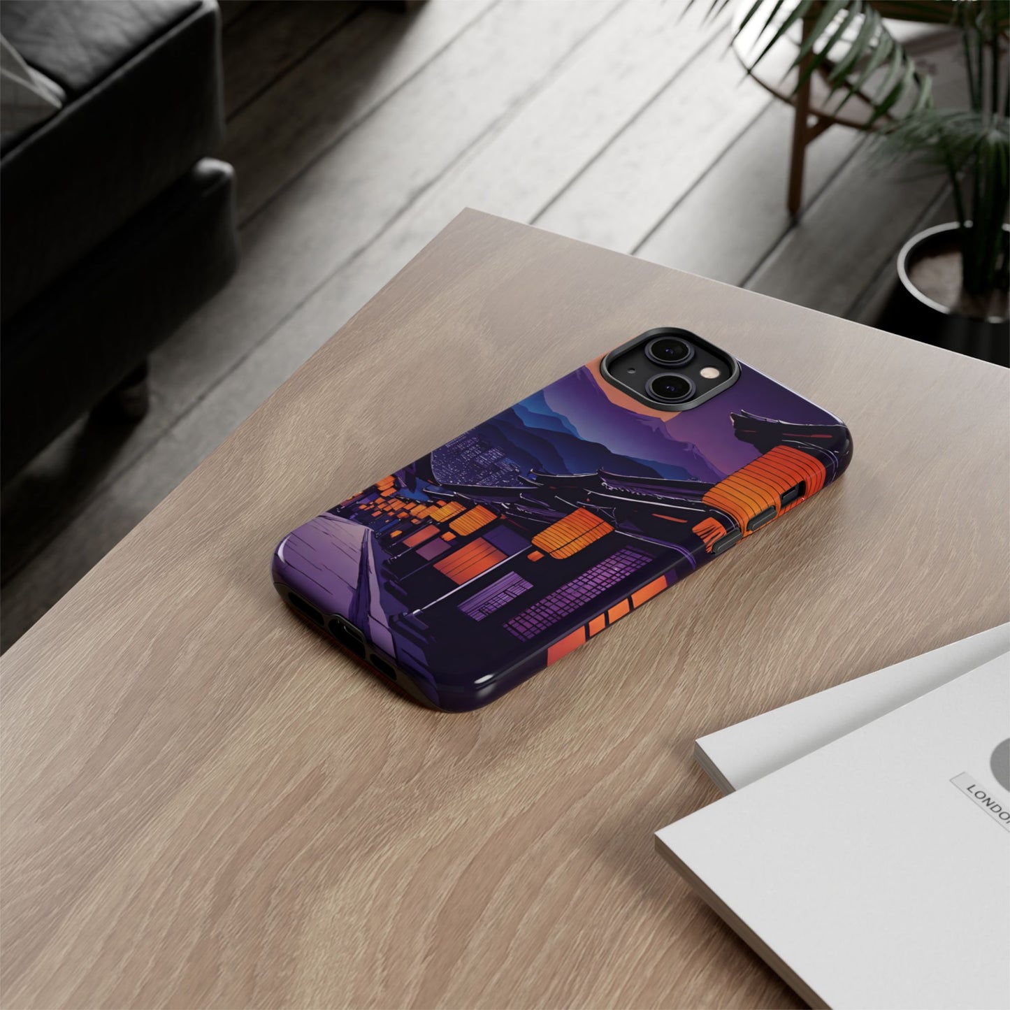 Traditional Japanese Village Countryside-Dual Layer Ultra Tough Phone Case iPhone 14 Plus Glossy Printify by The Night Shift Automotive Apparel