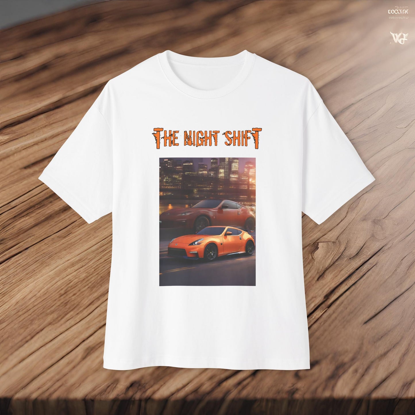 Nissan 370z Nismo Reflection-Premium, Ultra Soft Unisex Oversized Boxy Tee Printify by The Night Shift Automotive Apparel