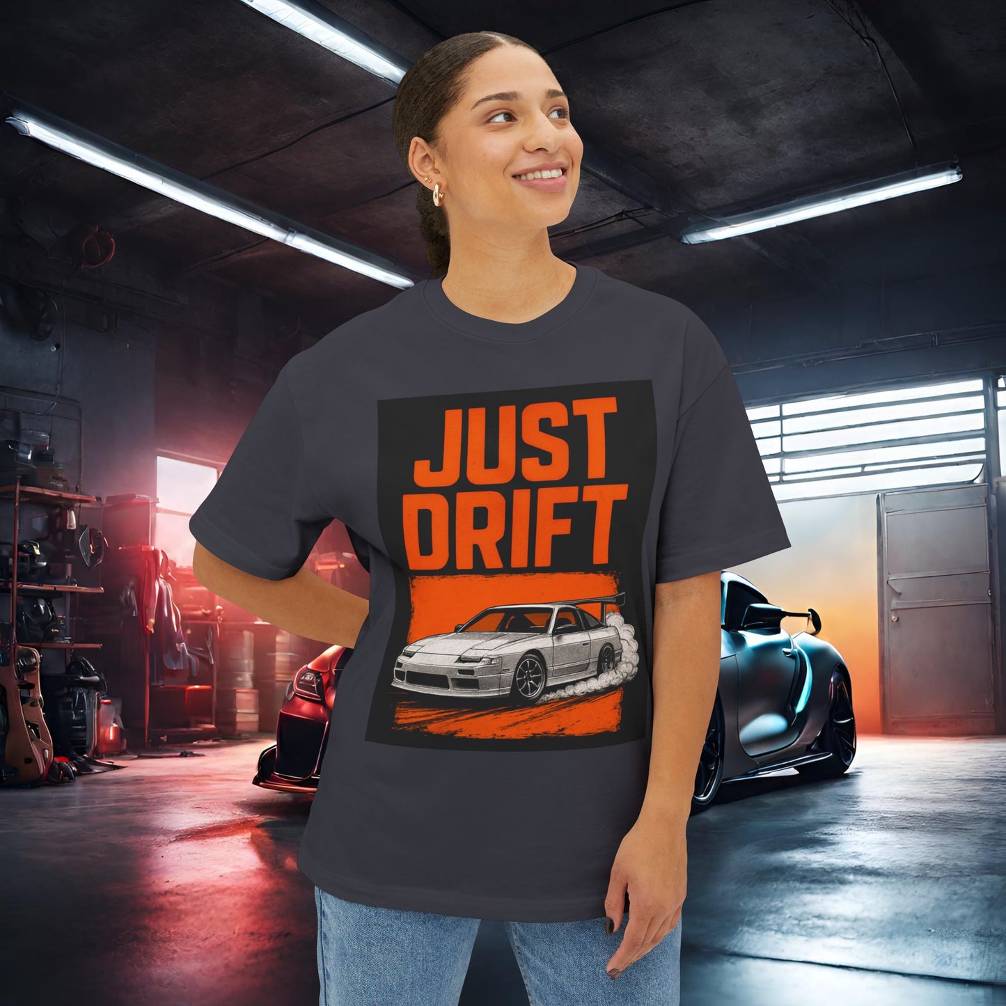 Just Drift-Premium, Ultra Soft Unisex Oversized Boxy Tee