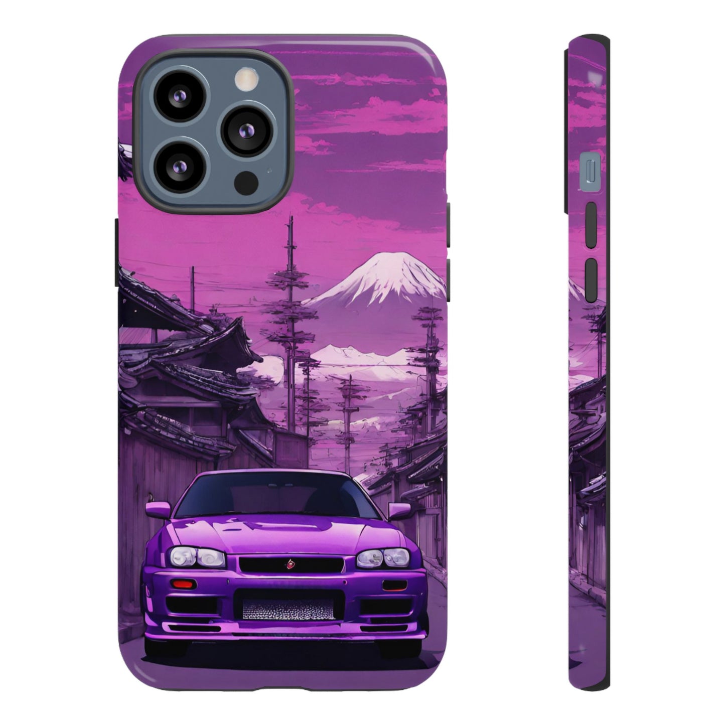 Nissan Skyline R34 Mt Fuji-Dual Layer Ultra Tough Phone Case Printify by The Night Shift Automotive Apparel