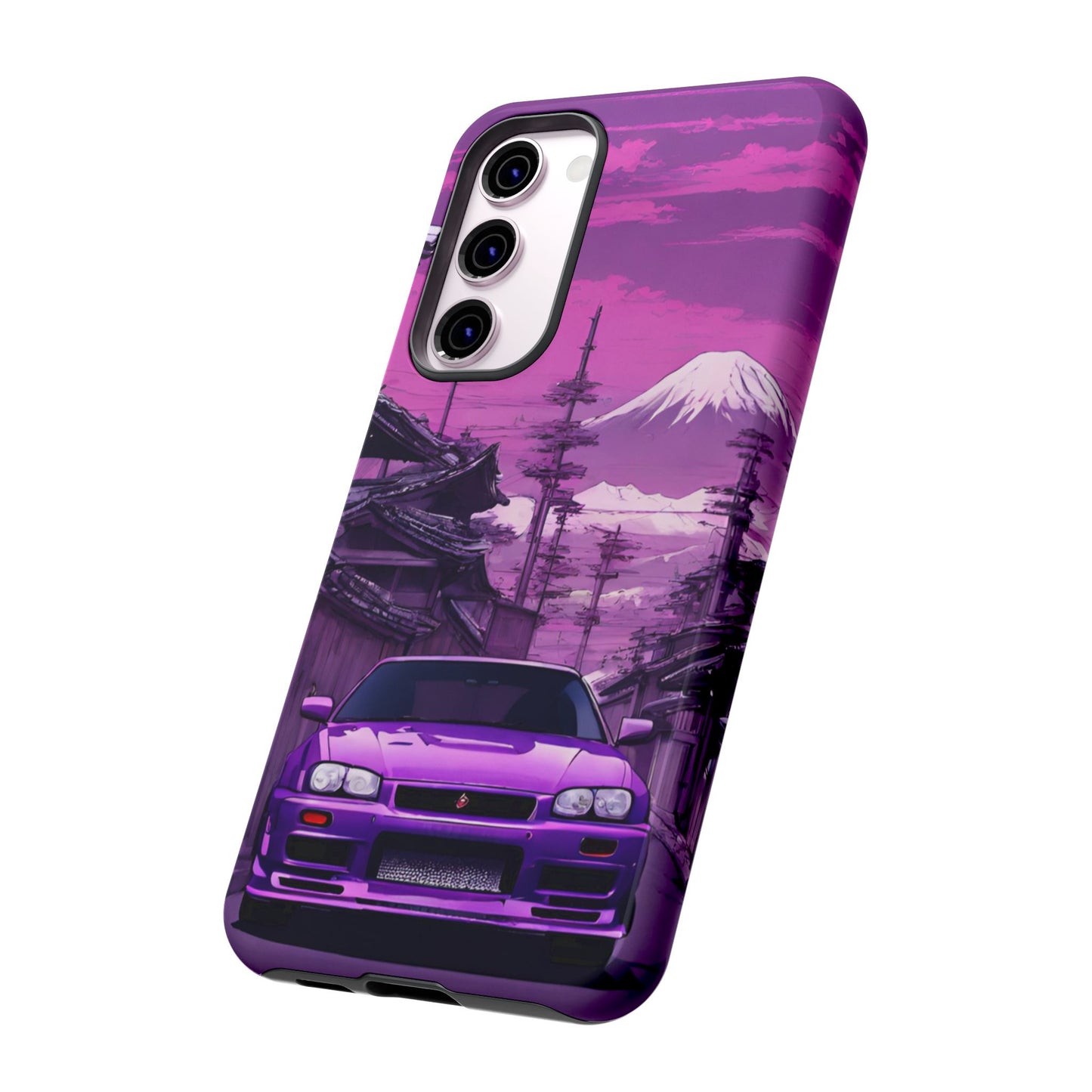 Nissan Skyline R34 Mt Fuji-Dual Layer Ultra Tough Phone Case Printify by The Night Shift Automotive Apparel