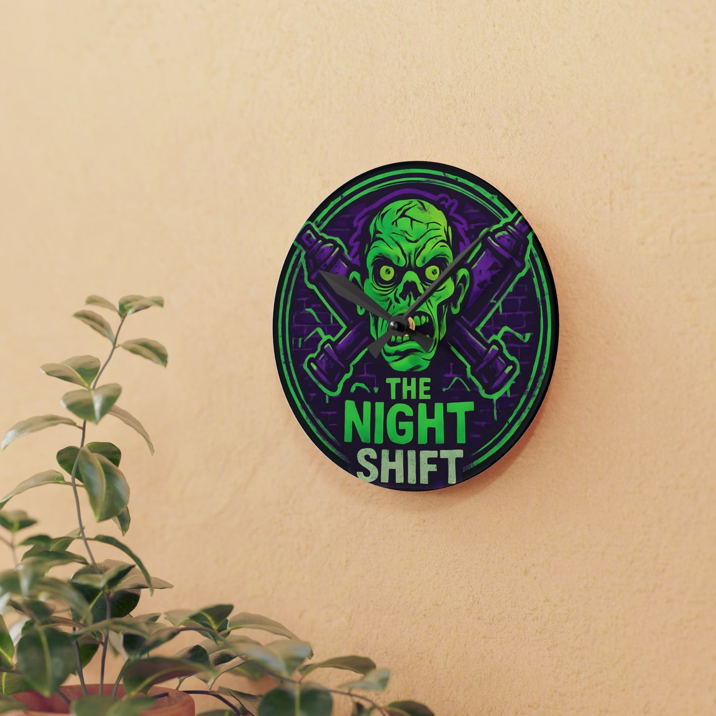 The Night Shift-Acrylic Wall Clock