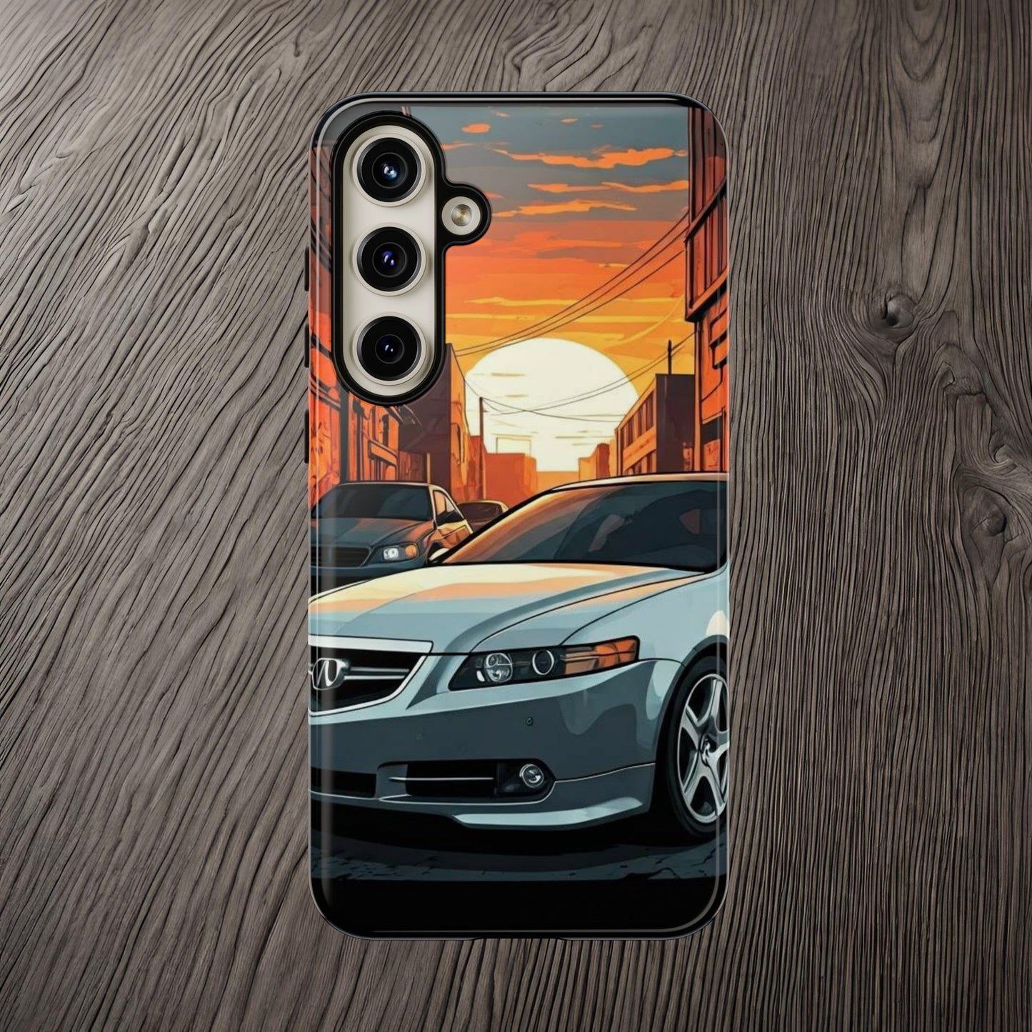 Acura TL Street Life-Dual Layer Ultra Tough Phone Case Samsung Galaxy S24 Plus Glossy Printify by The Night Shift Automotive Apparel