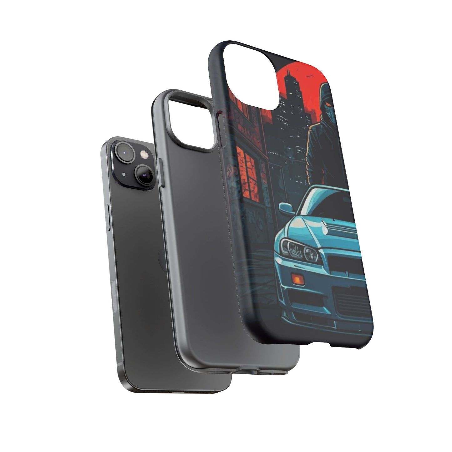 Nissan Skyline R34 Street Life-Dual Layer Ultra Tough Phone Case Printify by The Night Shift Automotive Apparel