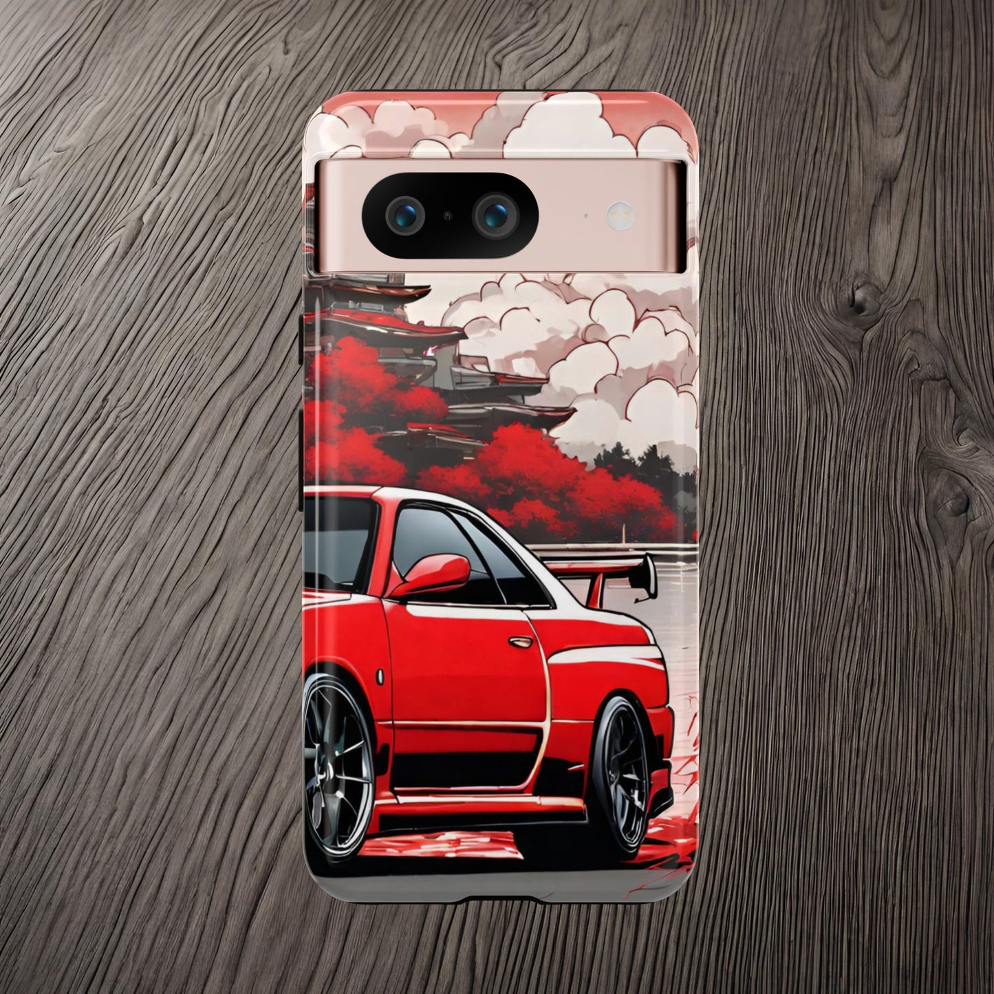 Nissan Skyline R34-Dual Layer Ultra Tough Phone Case Google Pixel 8 Glossy Printify by The Night Shift Automotive Apparel