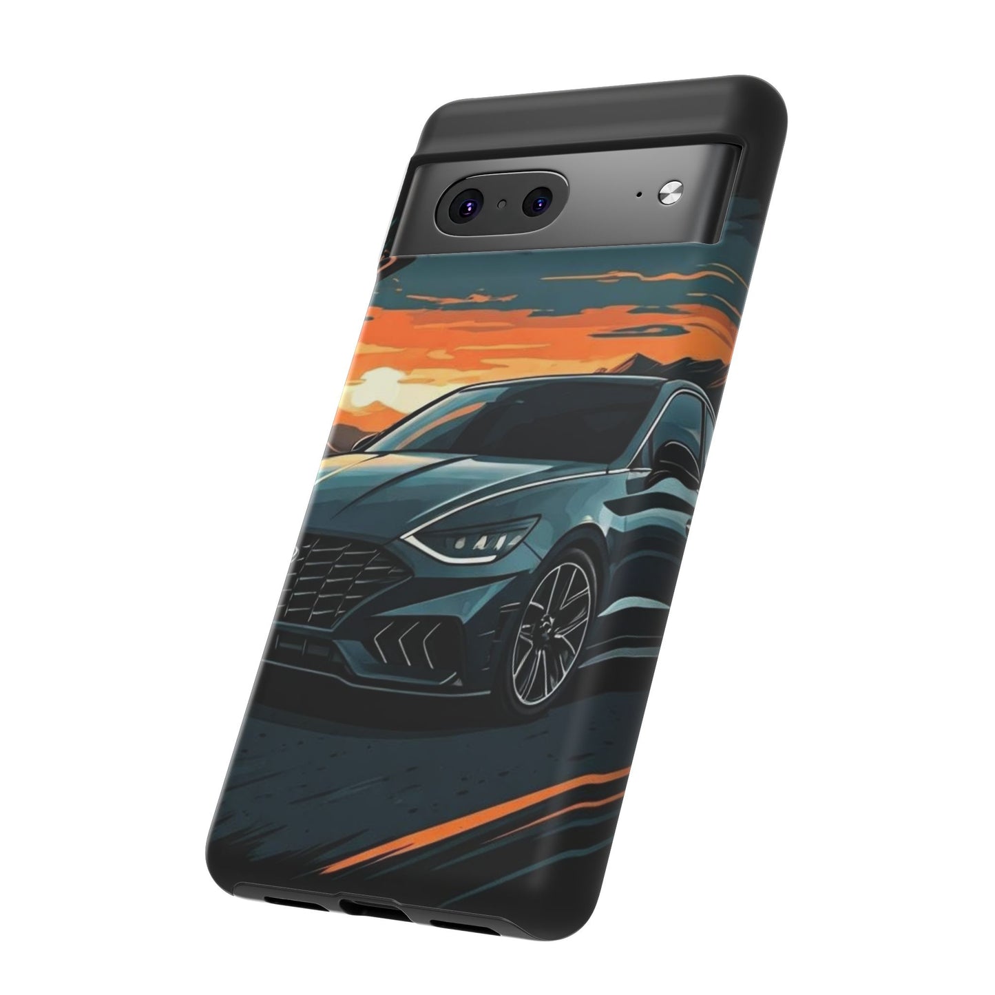 Hyundai Sonata-Sunset Drive-Dual Layer Ultra Tough Phone Case Printify by The Night Shift Automotive Apparel
