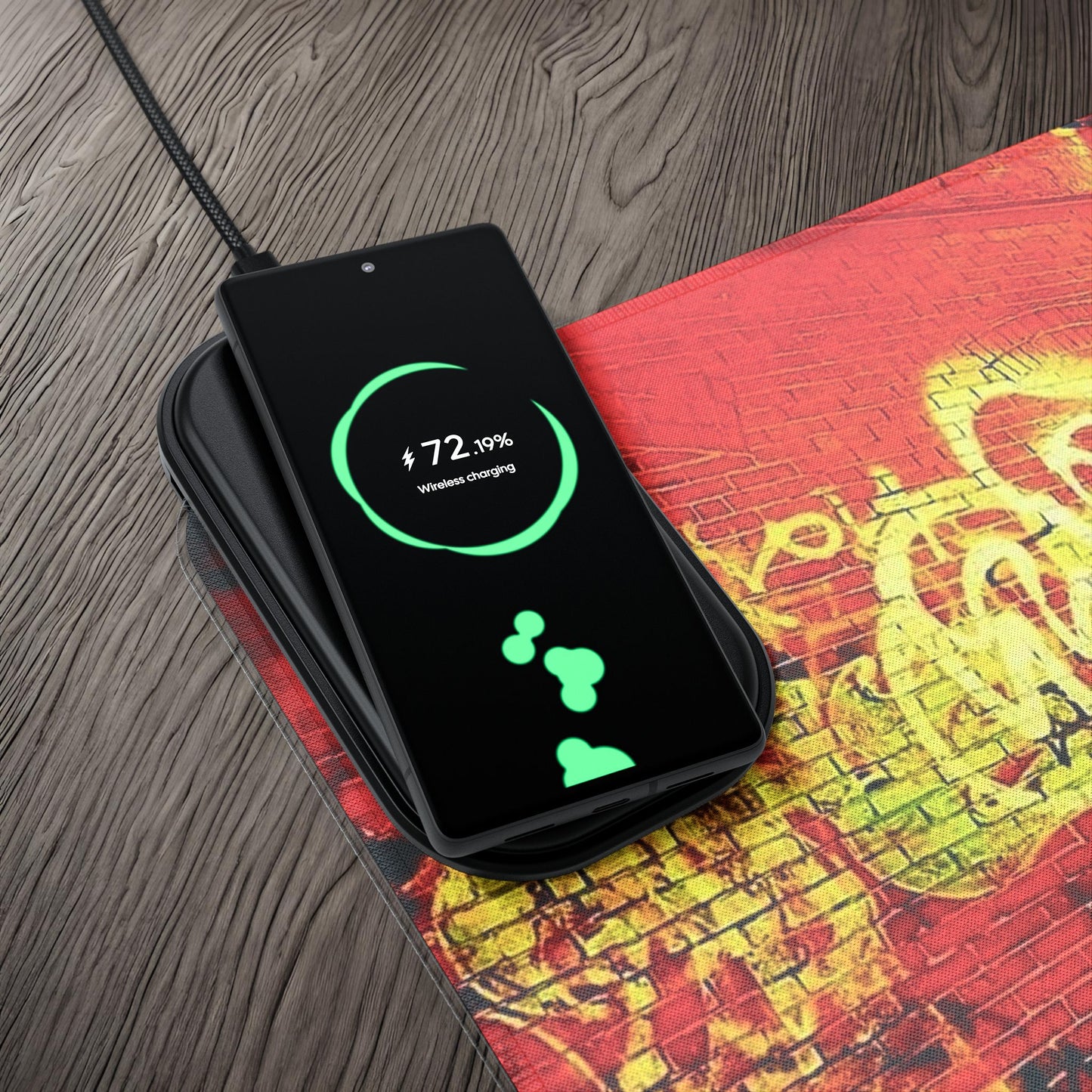 Sport Bike Street Life-LED Gaming Mouse Pad with Wireless Charging Printify by The Night Shift Automotive Apparel