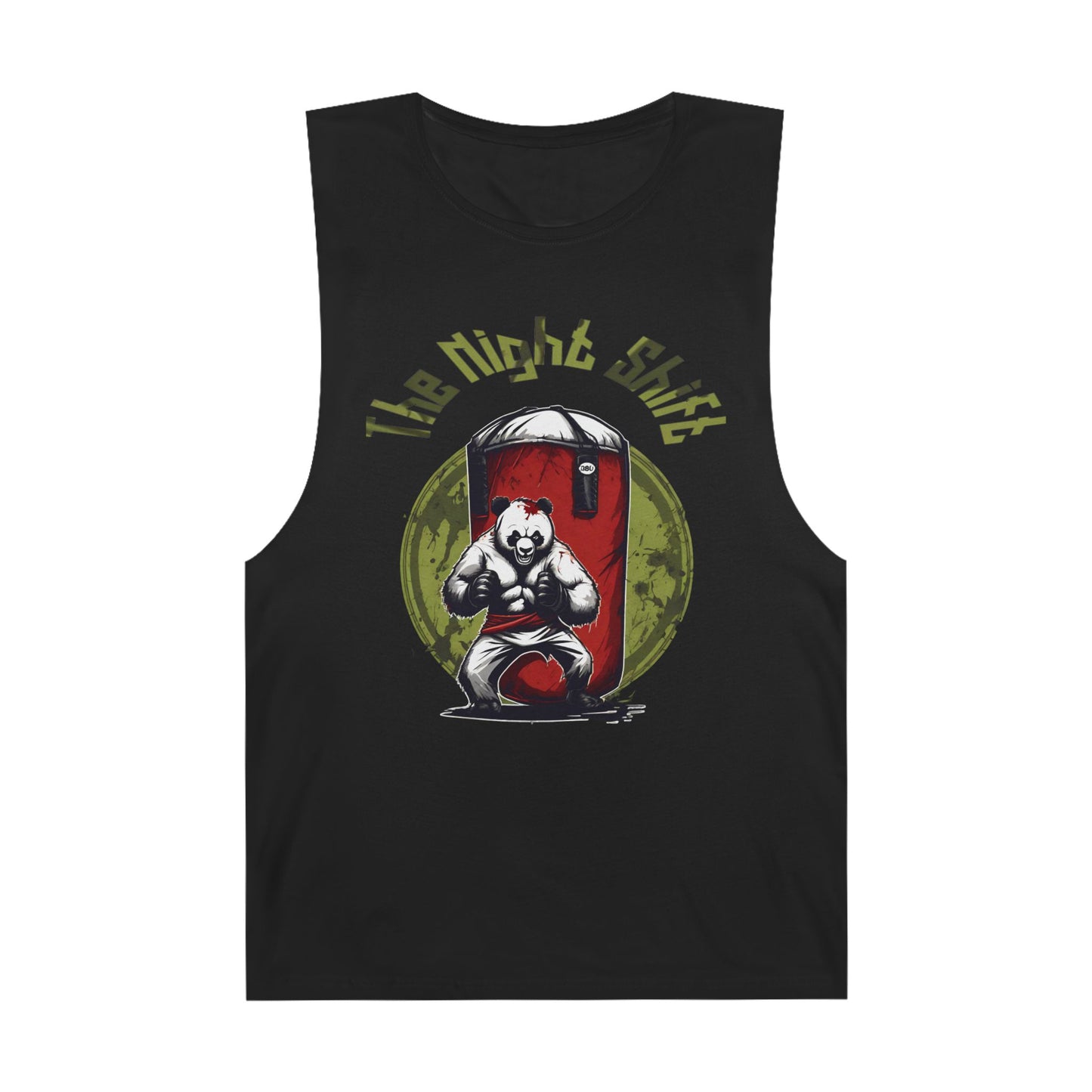Karate Zombie Panda - Premium Unisex Barnard Tank Top Black Printify by The Night Shift Automotive Apparel