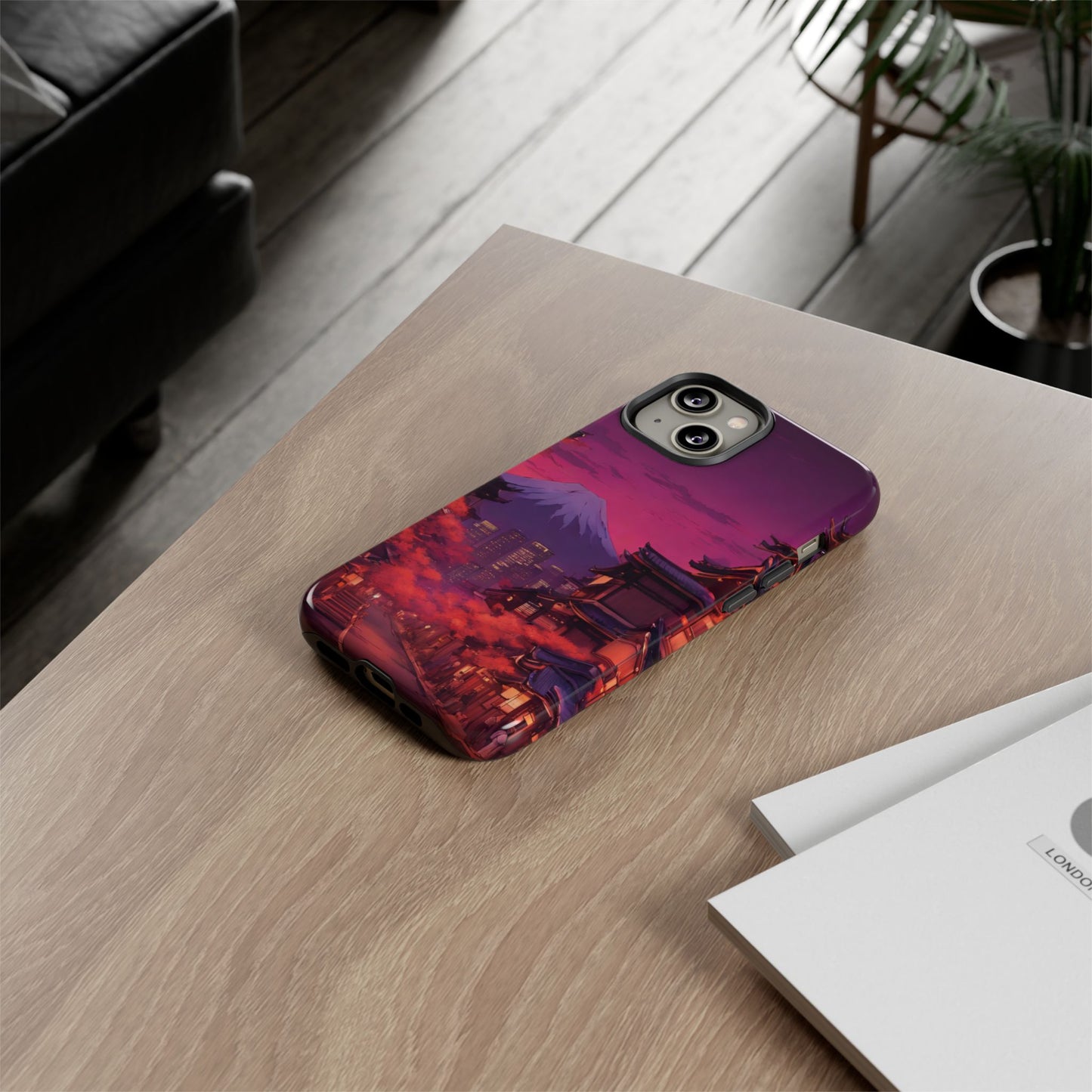 Traditional Japanese Village Countryside-Dual Layer Ultra Tough Phone Case iPhone 14 Glossy Printify by The Night Shift Automotive Apparel