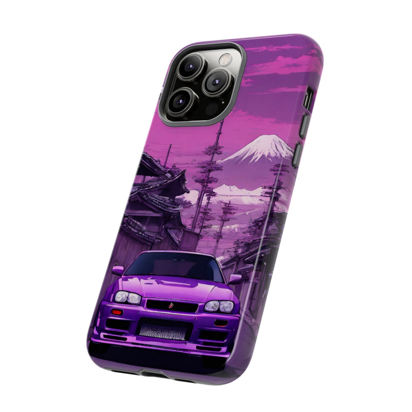 Nissan Skyline R34 Mt Fuji-Dual Layer Ultra Tough Phone Case Printify by The Night Shift Automotive Apparel