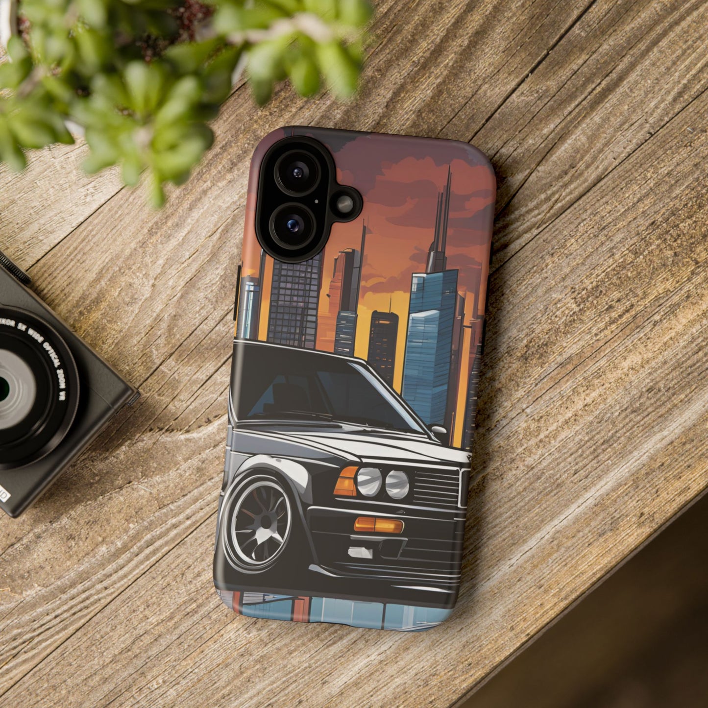 BMW E30 M3-Dual Layer Ultra Tough Phone Case iPhone 16 Plus Matte Printify by The Night Shift Automotive Apparel