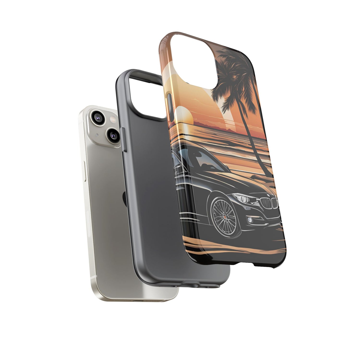 BMW Sunset On The Beach-Dual Layer Ultra Tough Phone Case Printify by The Night Shift Automotive Apparel
