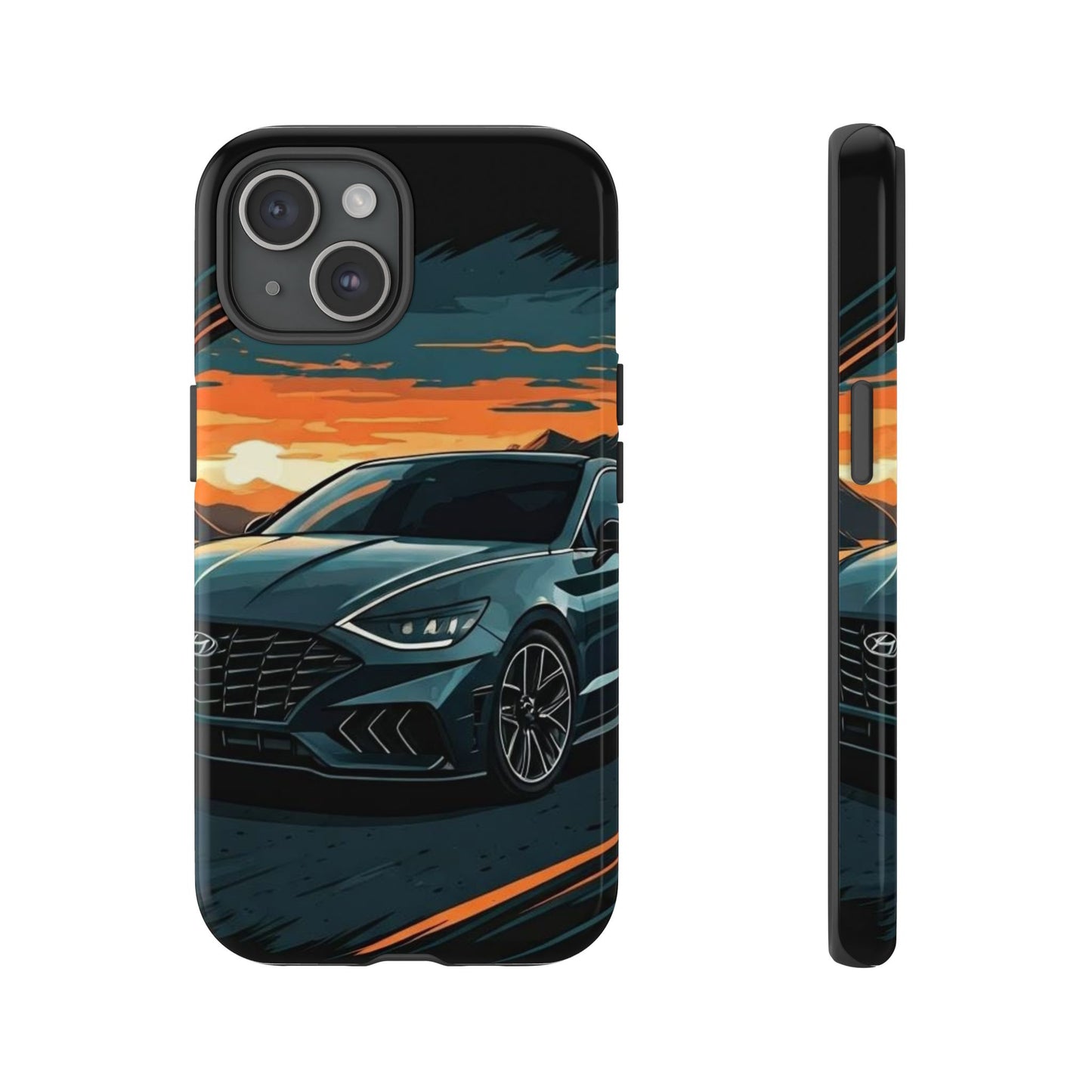 Hyundai Sonata-Sunset Drive-Dual Layer Ultra Tough Phone Case Printify by The Night Shift Automotive Apparel
