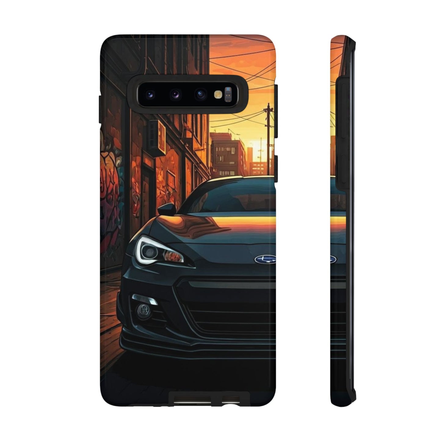 Subaru BRZ Street Life-Dual Layer Ultra Tough Phone Case Samsung Galaxy S10 Glossy Printify by The Night Shift Automotive Apparel