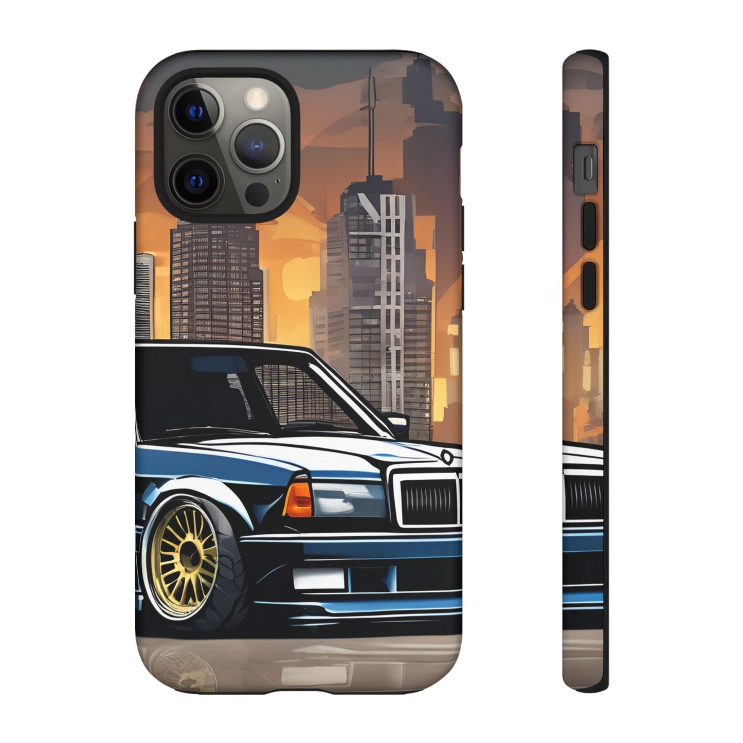 Mercedes Benz 190e Evo-Dual Layer Ultra Tough Phone Case iPhone 12 Pro Matte Printify by The Night Shift Automotive Apparel