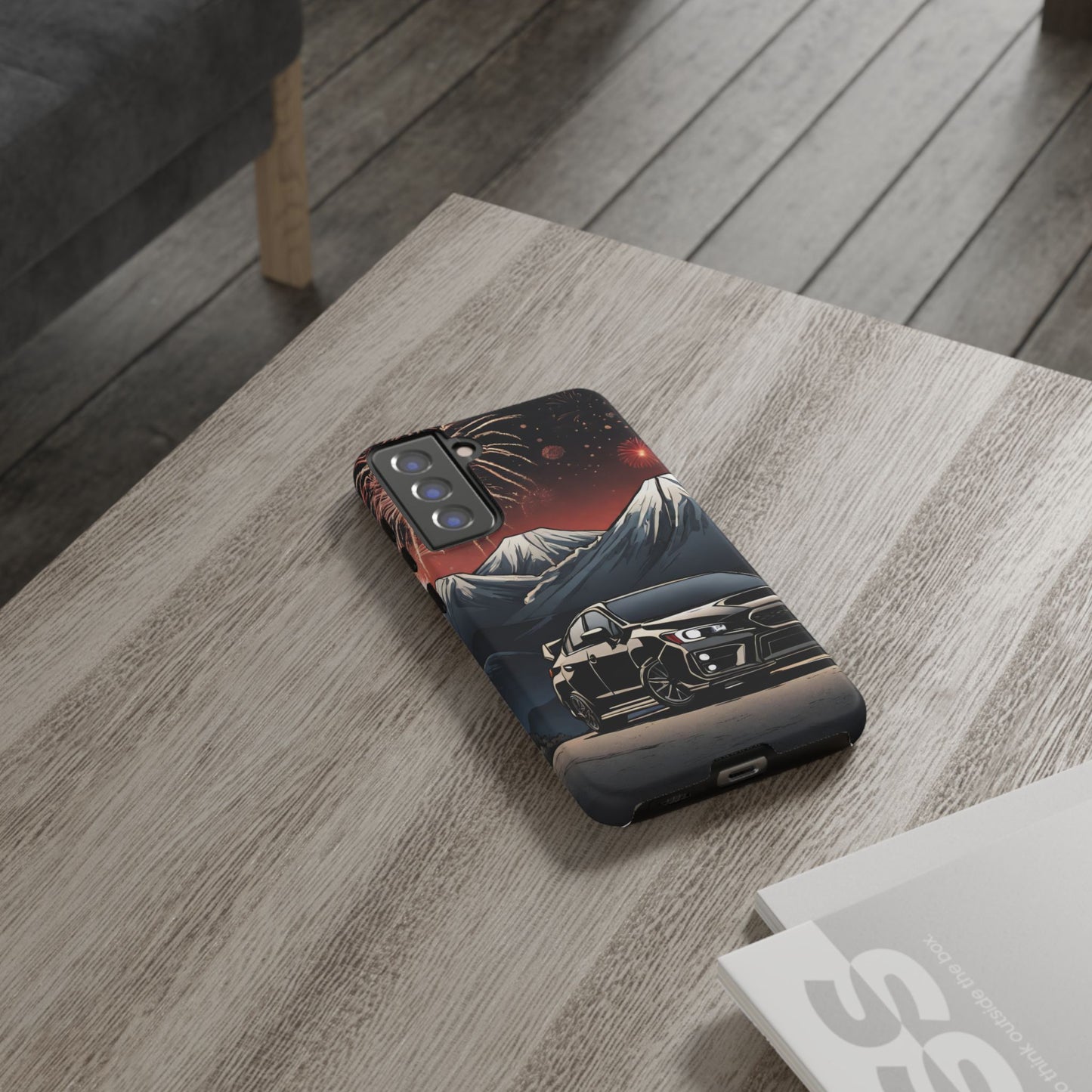 Subaru WRX/STI Fireworks-Dual Layer Ultra Tough Phone Case Samsung Galaxy S21 FE Matte Printify by The Night Shift Automotive Apparel