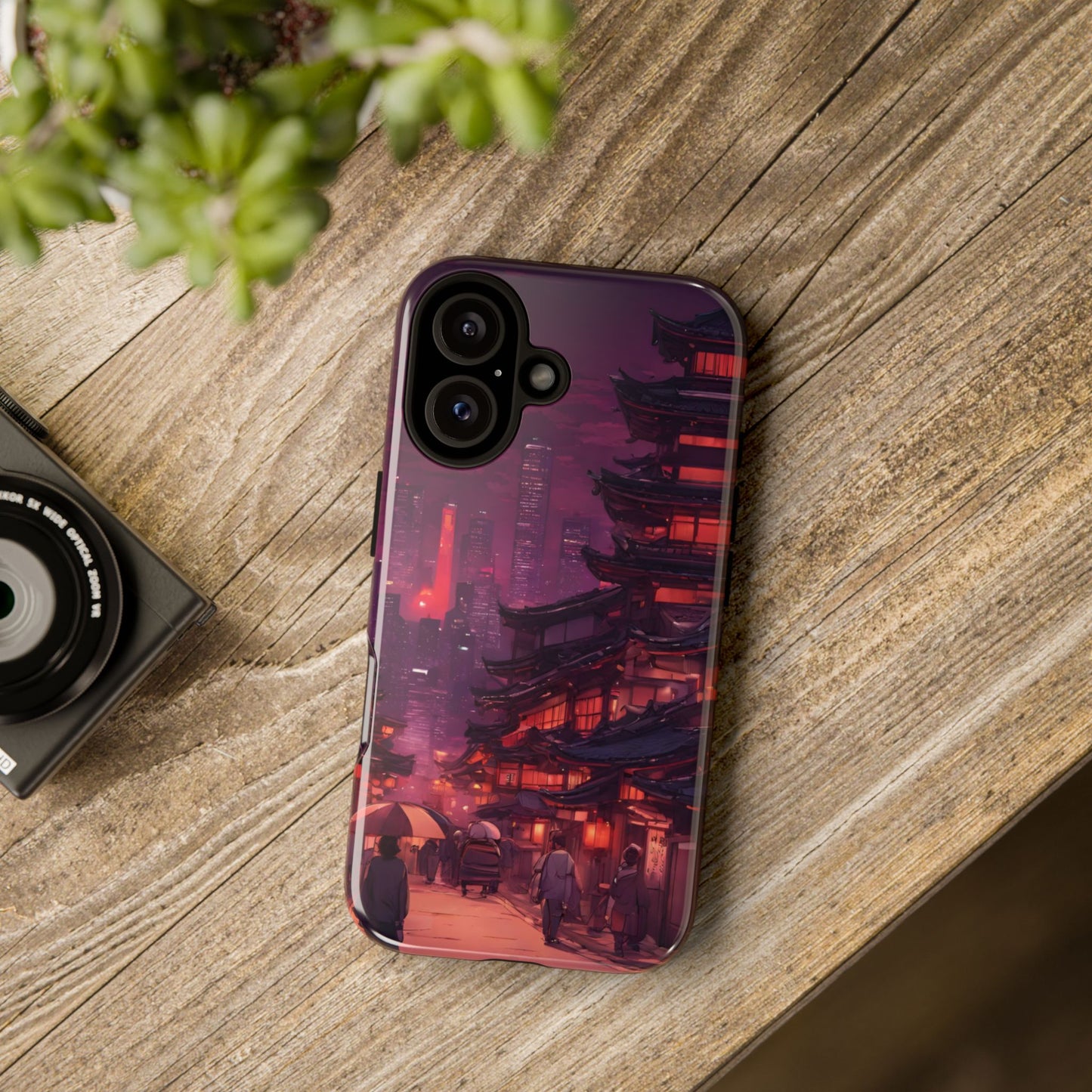 Traditional Japanese Village Countryside-Dual Layer Ultra Tough Phone Case iPhone 16 Glossy Printify by The Night Shift Automotive Apparel