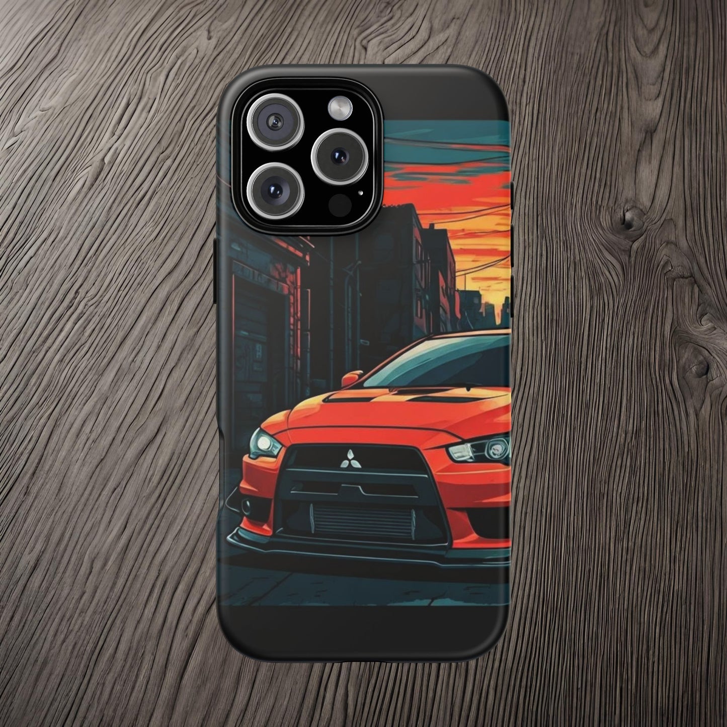 Mitsubishi Evo X Street Life-Dual Layer Ultra Tough Phone Case Printify by The Night Shift Automotive Apparel