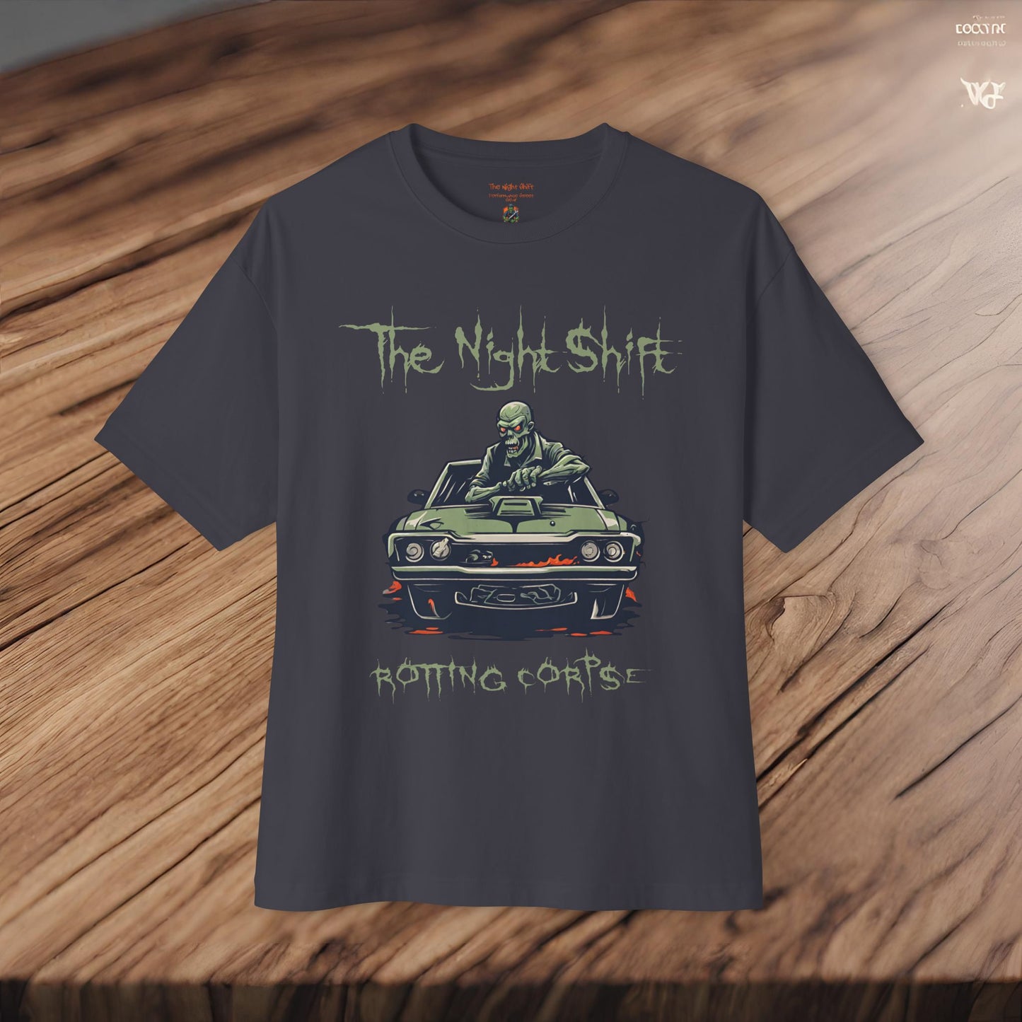 Rotting Corpse Zombie-Premium, Ultra Soft Unisex Oversized Boxy Tee Printify by The Night Shift Automotive Apparel