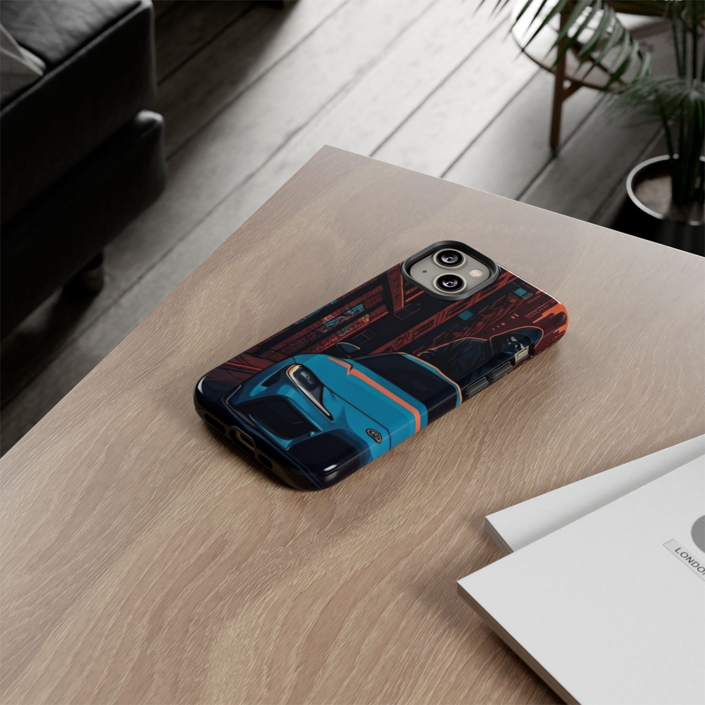 Toyota Supra MK-V Street Life-Dual Layer Ultra Tough Phone Case iPhone 14 Glossy Printify by The Night Shift Automotive Apparel